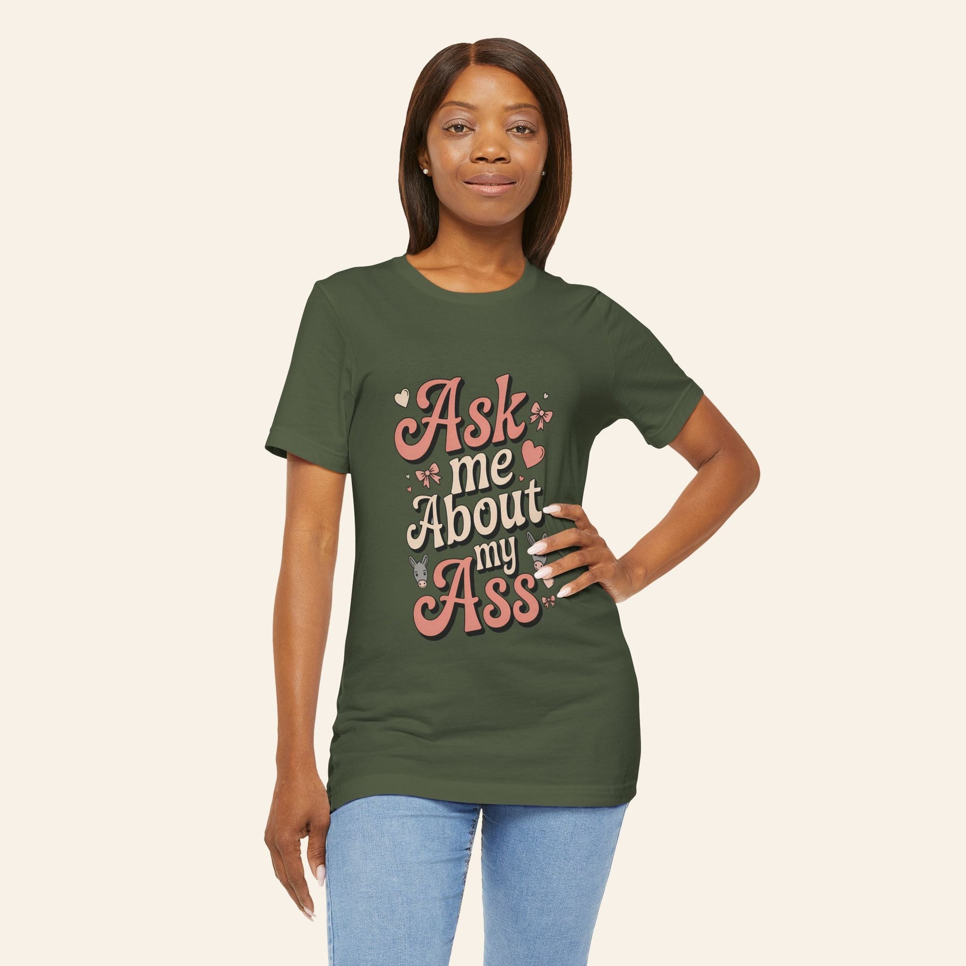Ask Me About My Ass Coquette Playful Graphic Tee