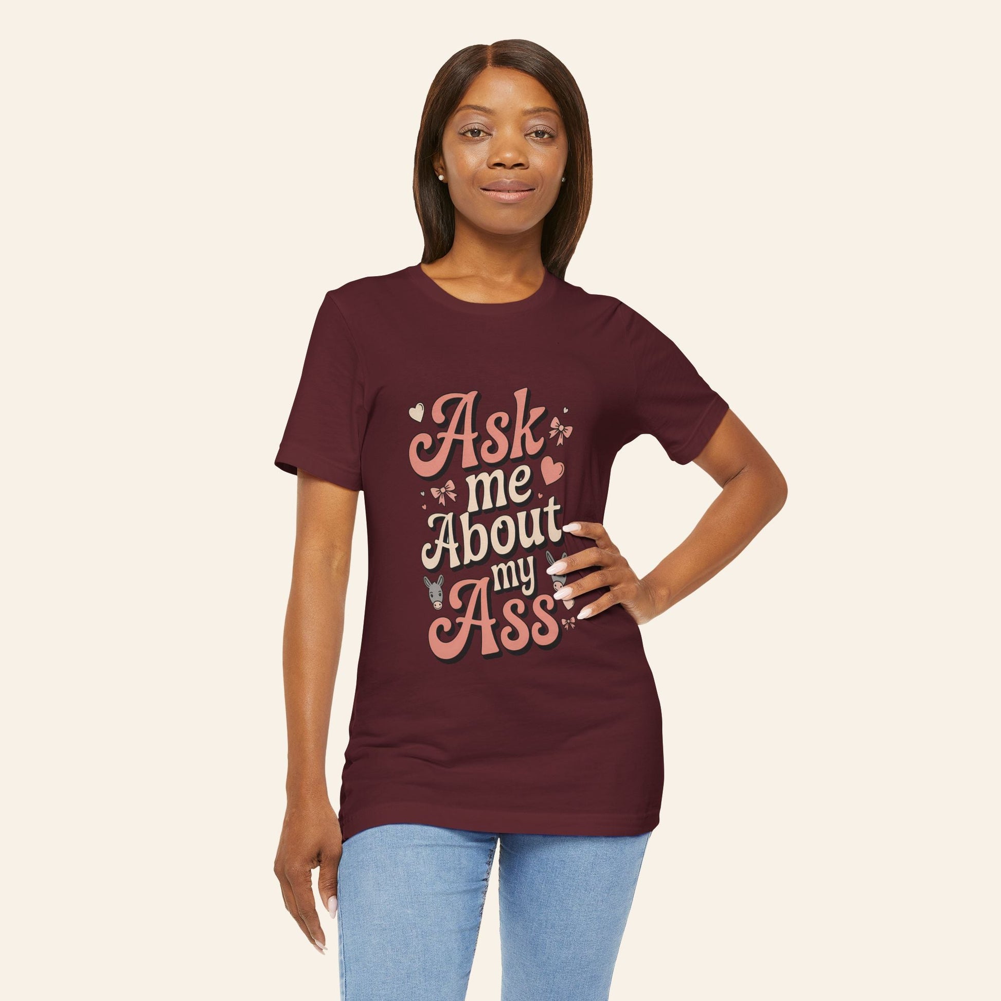 Ask Me About My Ass Coquette Playful Graphic Tee