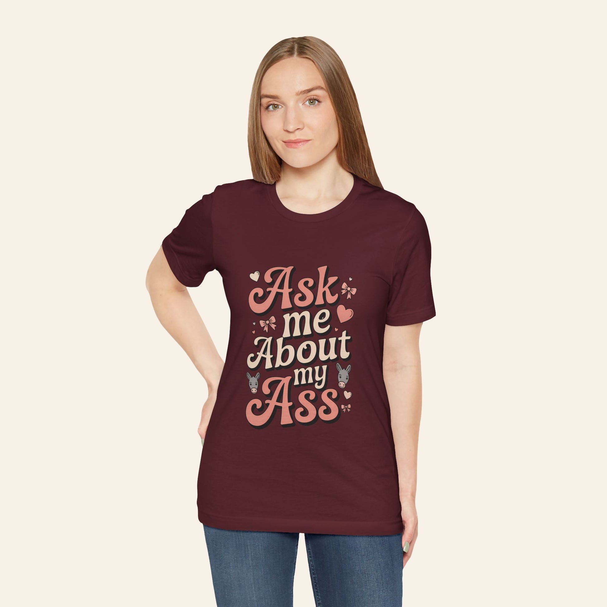 Ask Me About My Ass Coquette Playful Graphic Tee