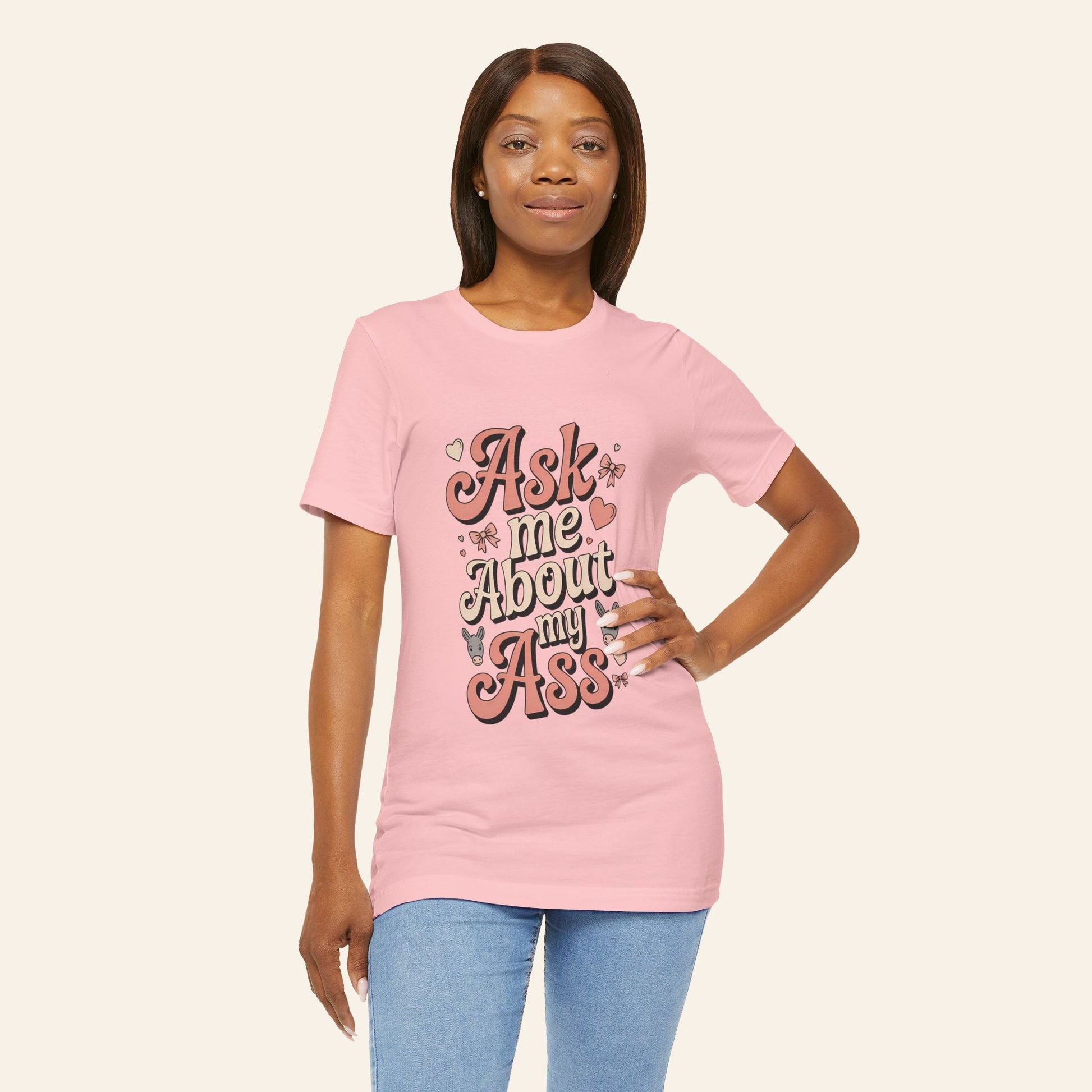 Ask Me About My Ass Coquette Playful Graphic Tee