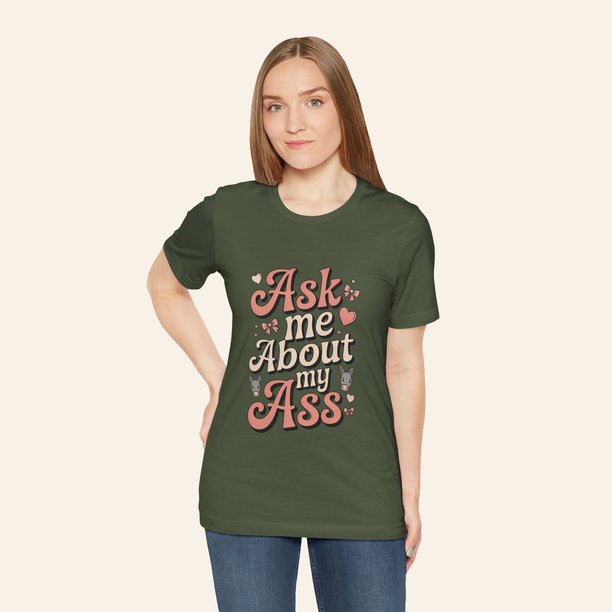 Ask Me About My Ass Coquette Playful Graphic Tee