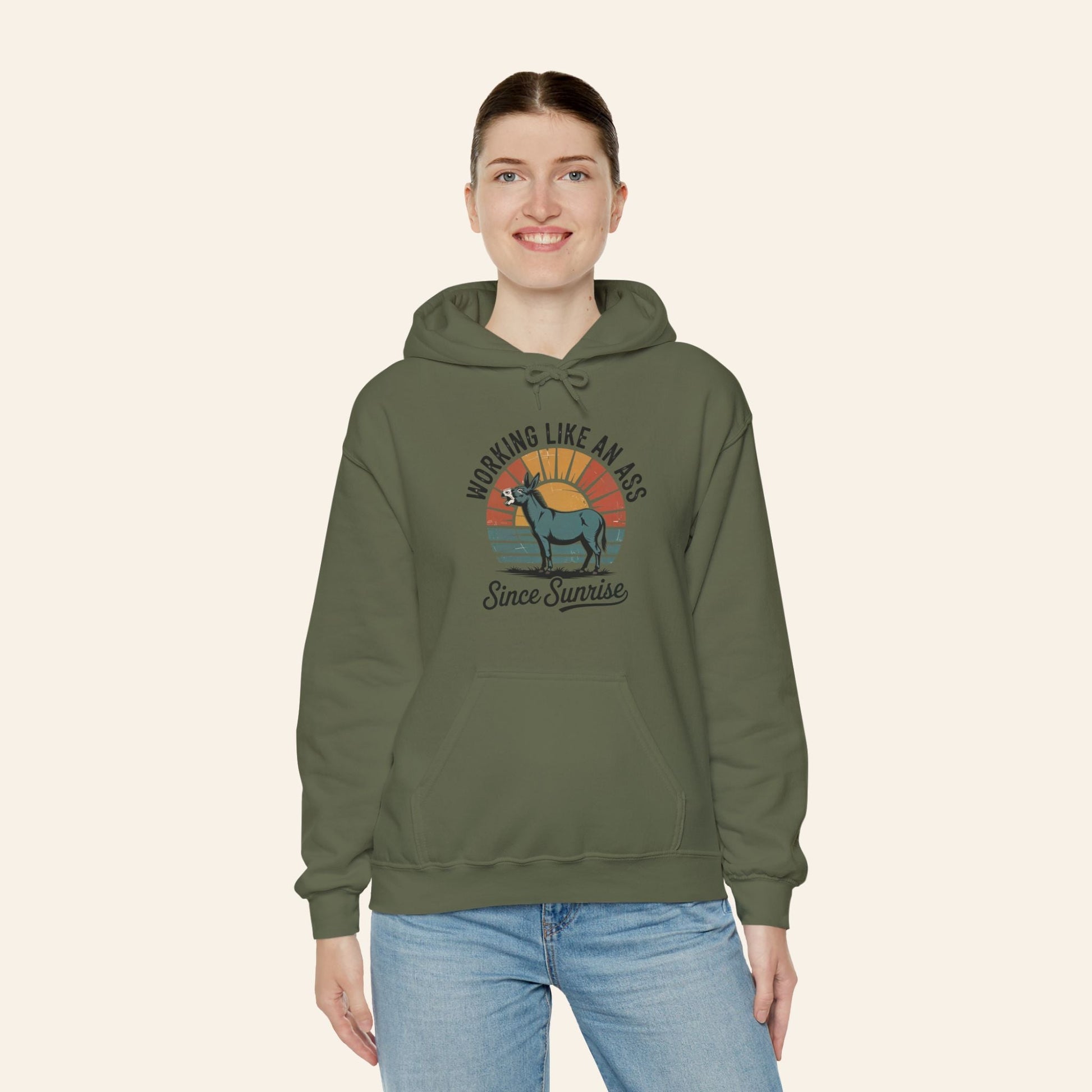 Hoodie Working Like an Ass Since Sunrise Hoodie