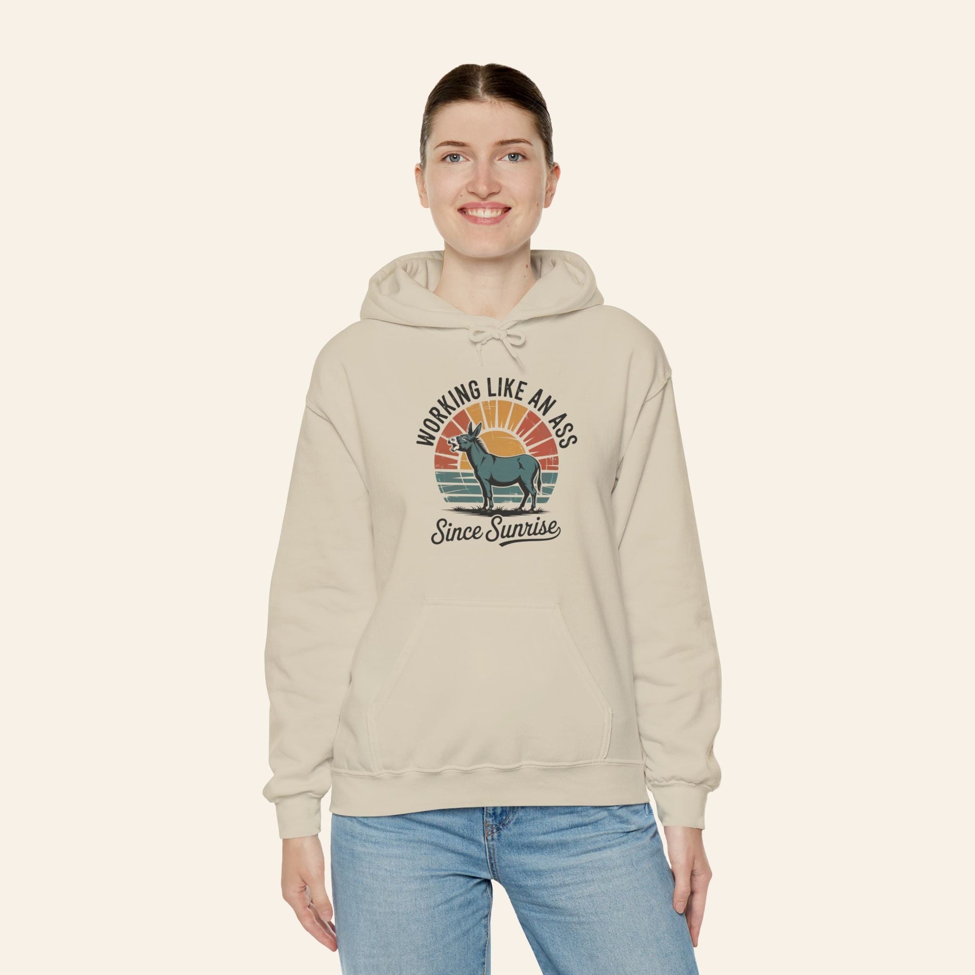 Hoodie Working Like an Ass Since Sunrise Hoodie