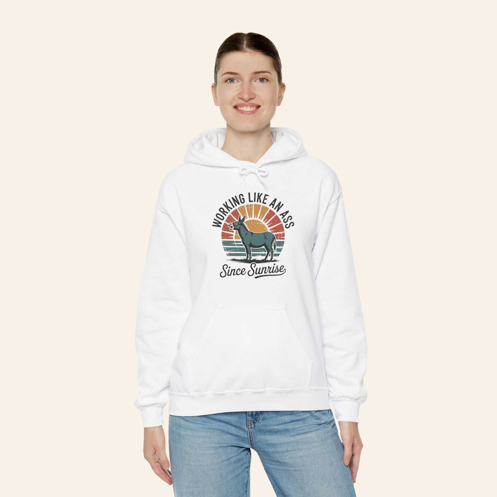 Hoodie Working Like an Ass Since Sunrise Hoodie