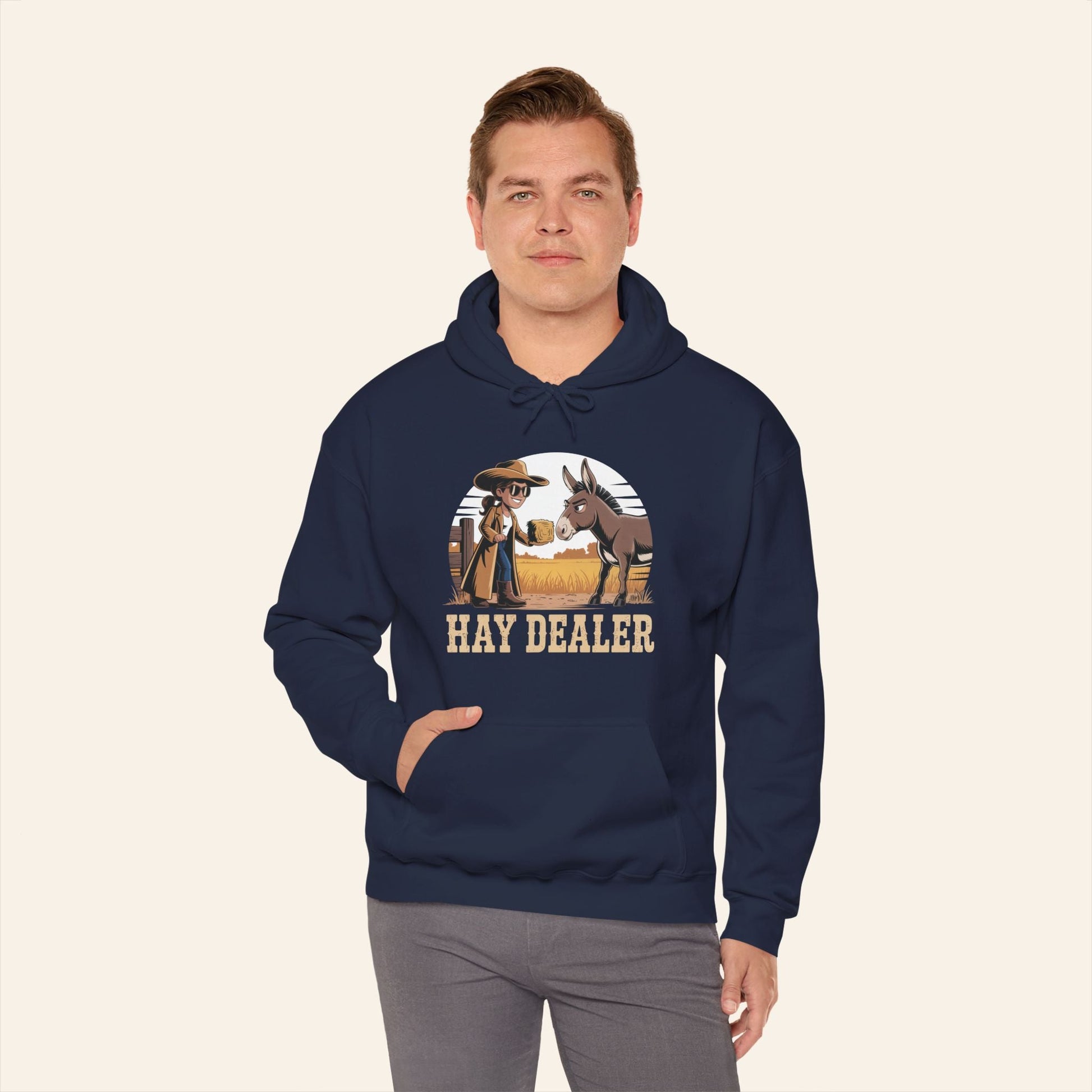Hoodie Hay Dealer Hoodie – Unisex Heavy Blend Fleece (S–5XL)