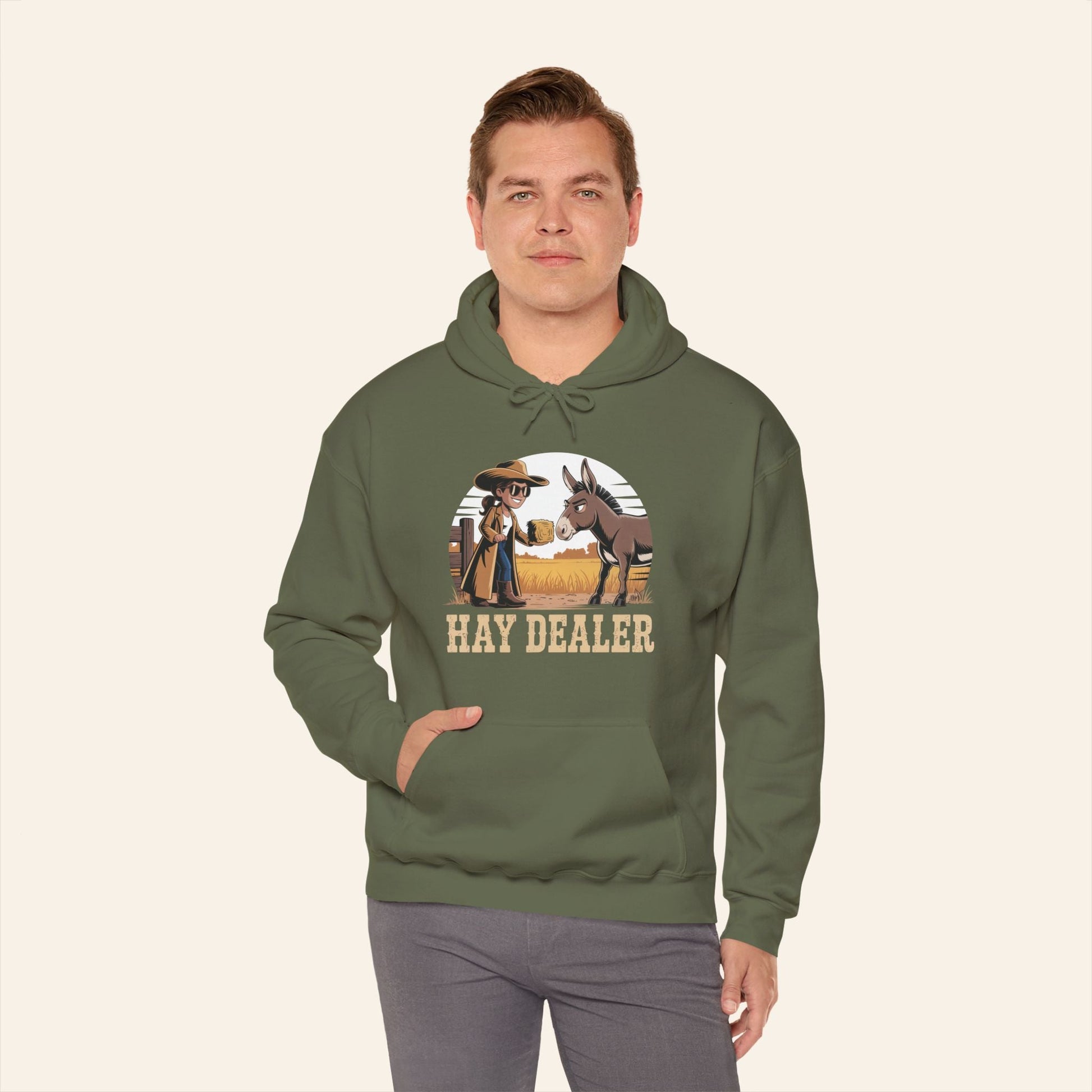 Hoodie Hay Dealer Hoodie – Unisex Heavy Blend Fleece (S–5XL)