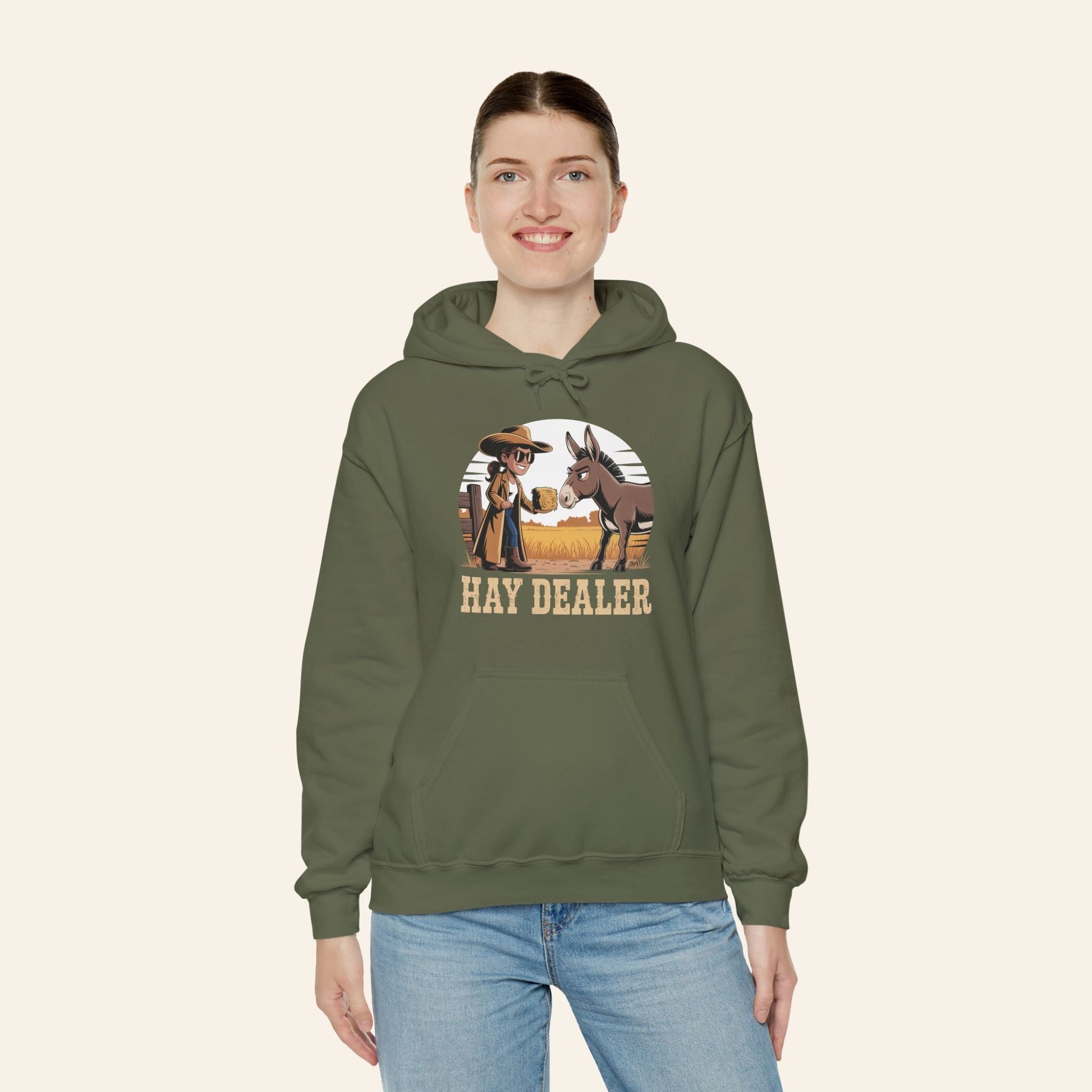 Hoodie Hay Dealer Hoodie – Unisex Heavy Blend Fleece (S–5XL)