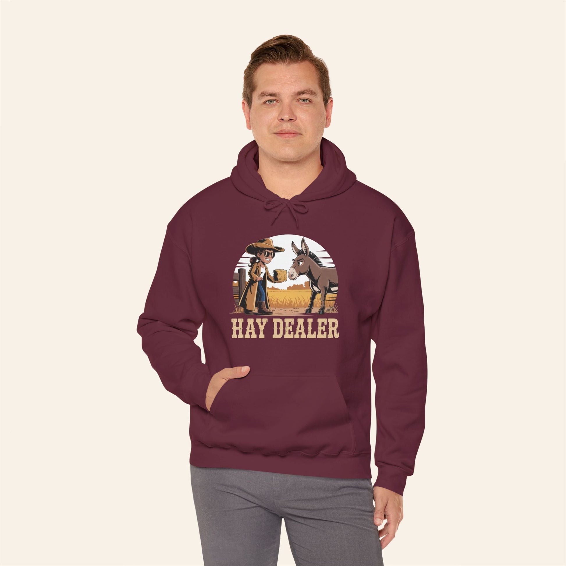 Hoodie Hay Dealer Hoodie – Unisex Heavy Blend Fleece (S–5XL)