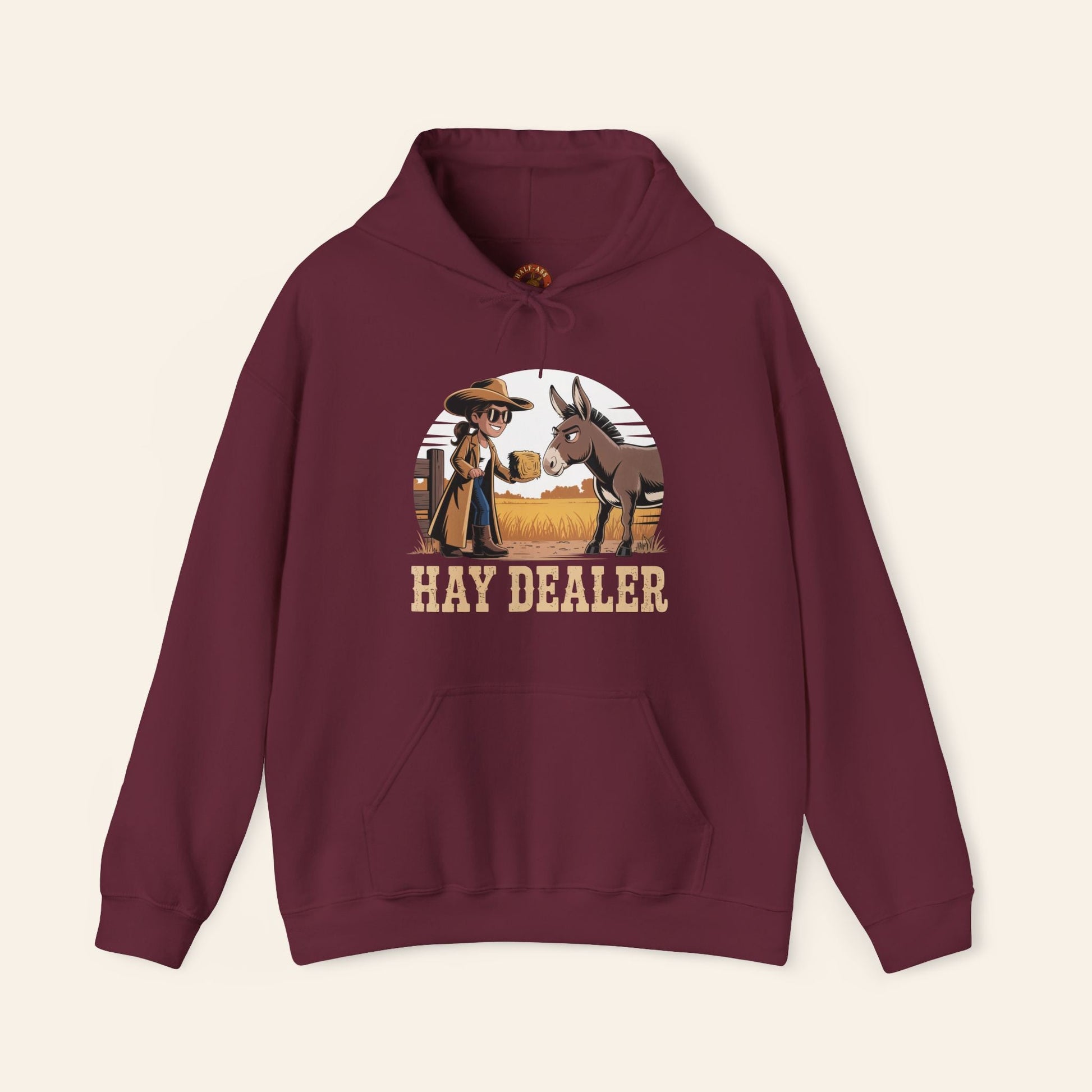 Hoodie Hay Dealer Hoodie – Unisex Heavy Blend Fleece (S–5XL) Maroon / S