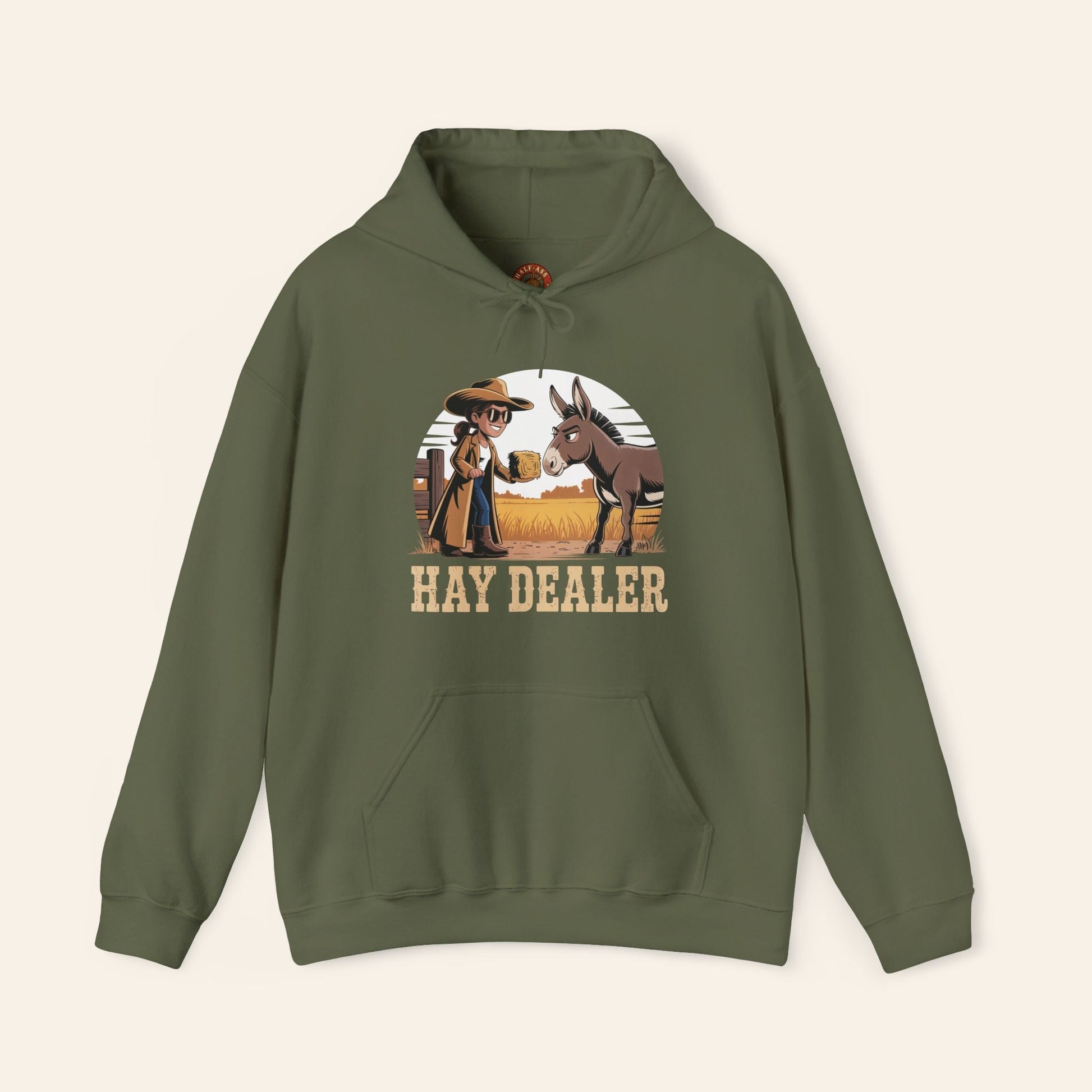 Hoodie Hay Dealer Hoodie – Unisex Heavy Blend Fleece (S–5XL) Military Green / S