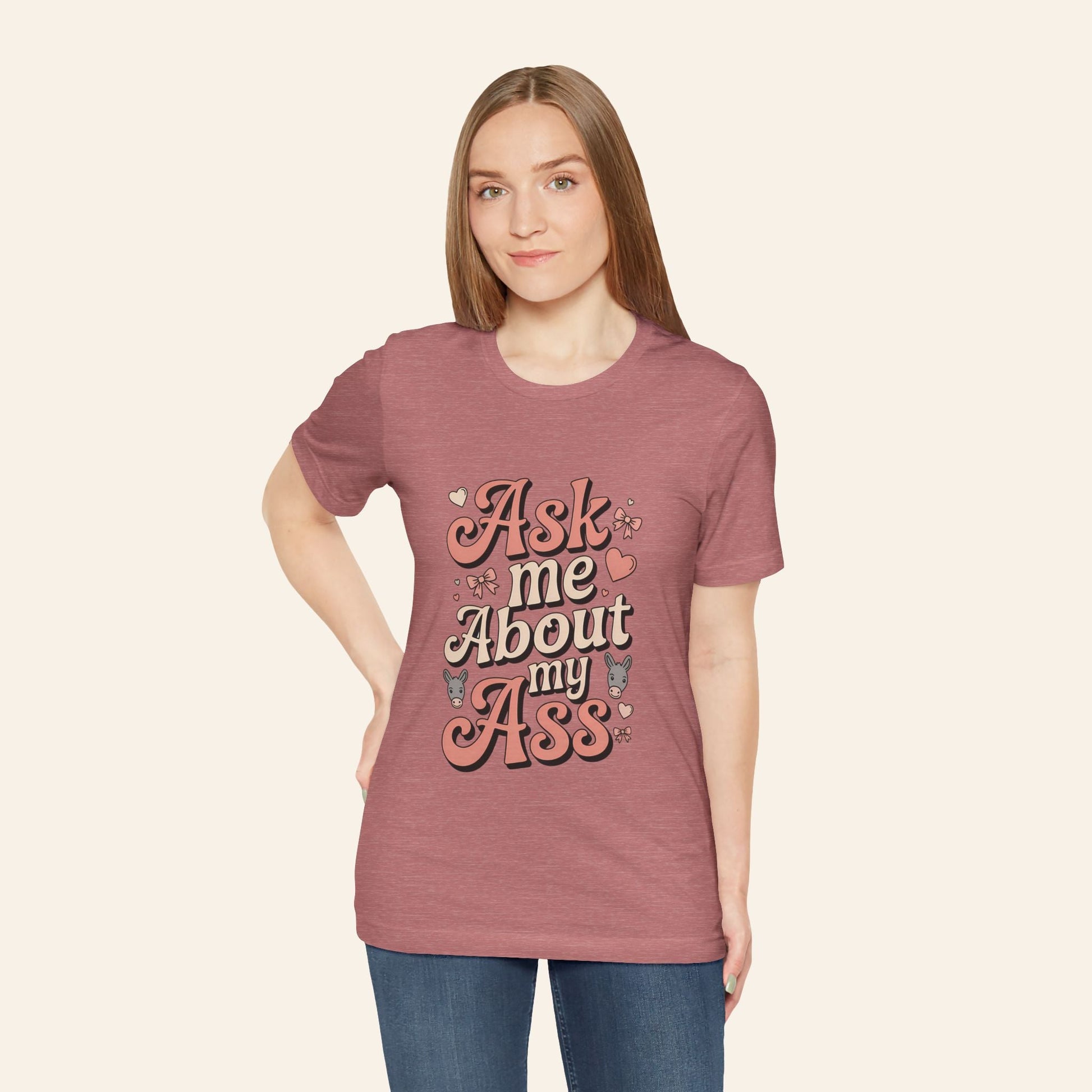T-Shirt Ask Me About My Ass Coquette Playful Graphic Tee