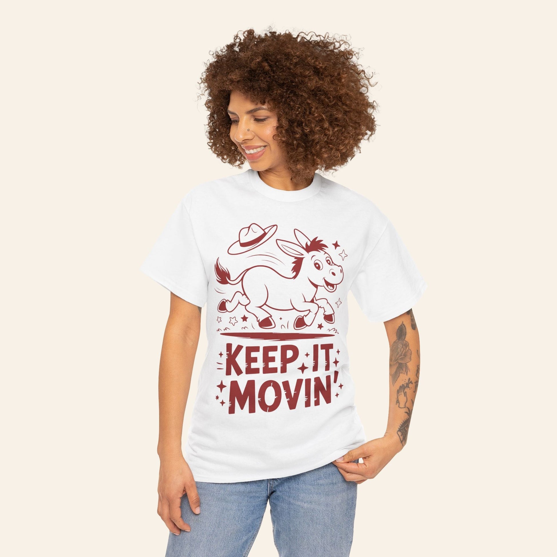 T-Shirt Keep It Movin' Unisex Heavy Cotton Tee (Light Colors)