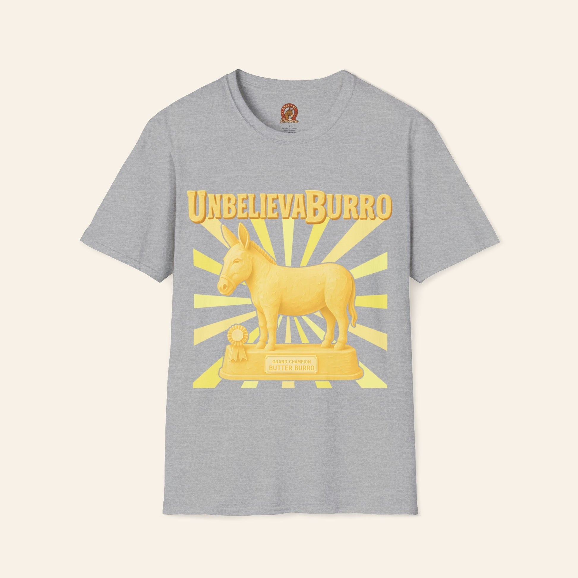 T-Shirt UnbelievaBurro T-Shirt – County Fair Butter Donkey Tee for Animal Lovers Sport Grey / S