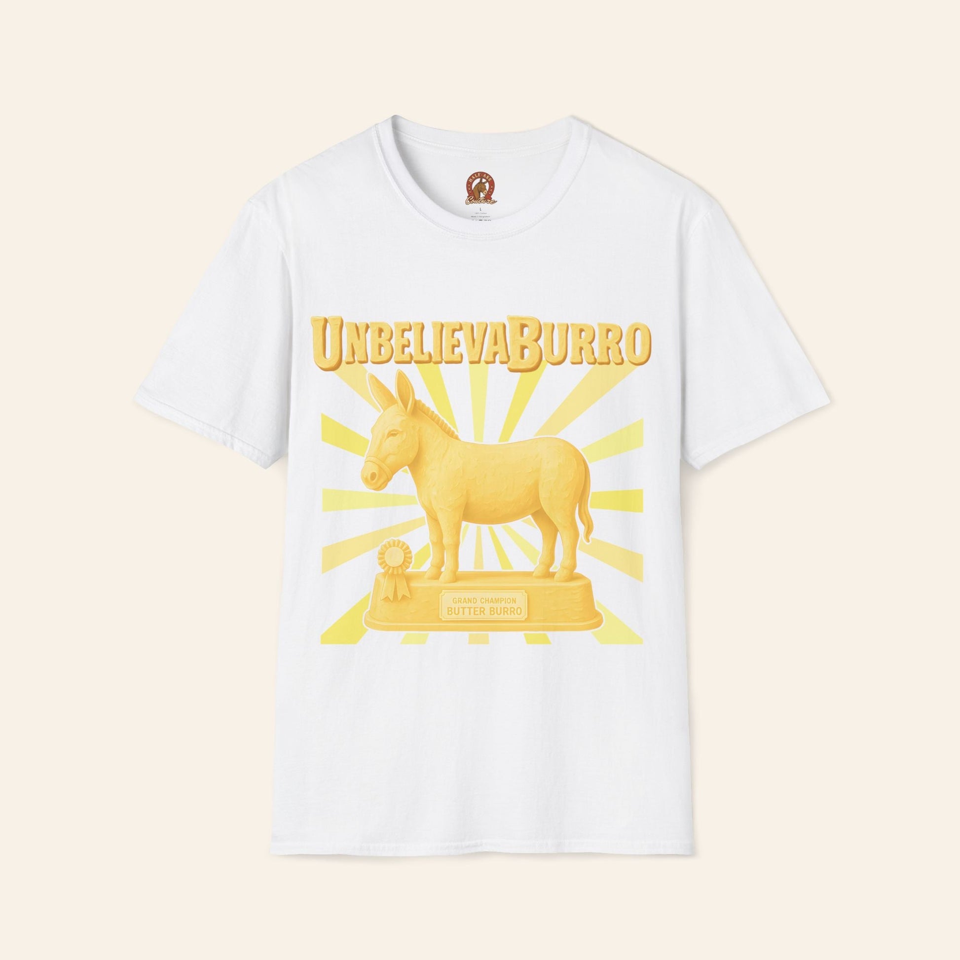 T-Shirt UnbelievaBurro T-Shirt – County Fair Butter Donkey Tee for Animal Lovers White / S