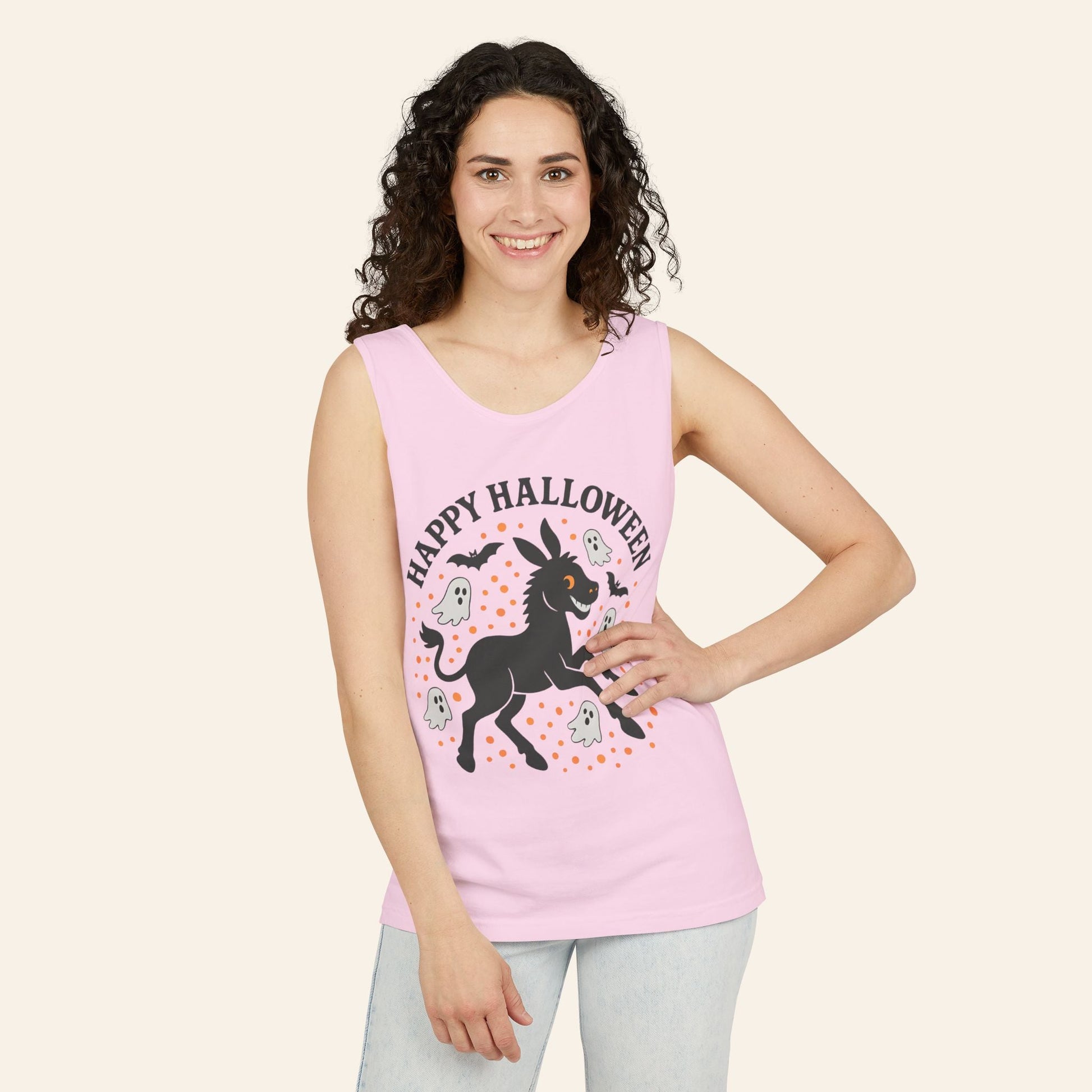 Tank Top Happy Halloween Spooky Donkey Tank Top