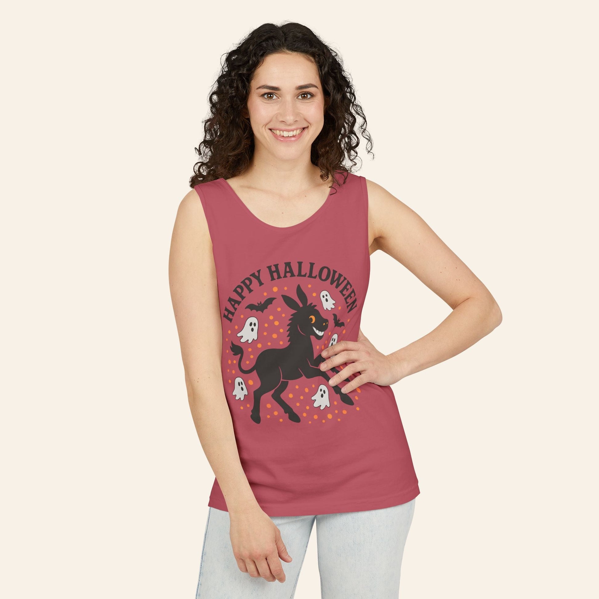 Tank Top Happy Halloween Spooky Donkey Tank Top