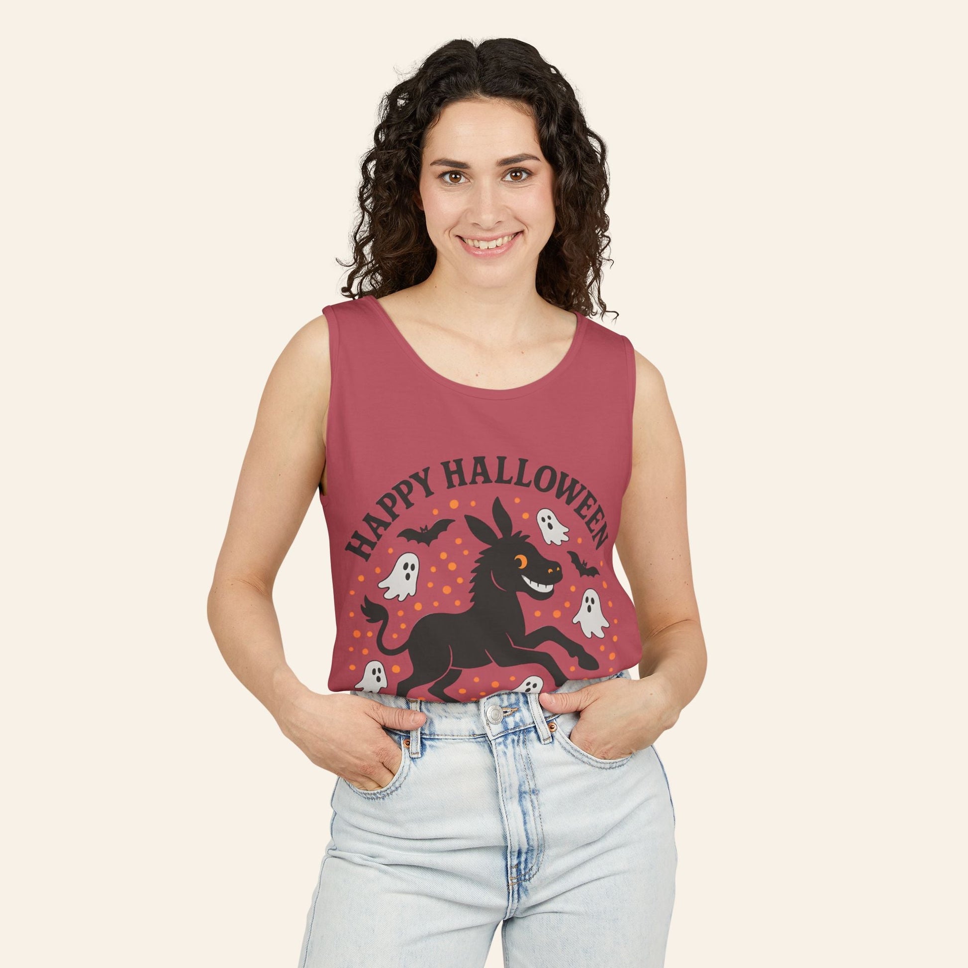 Tank Top Happy Halloween Spooky Donkey Tank Top