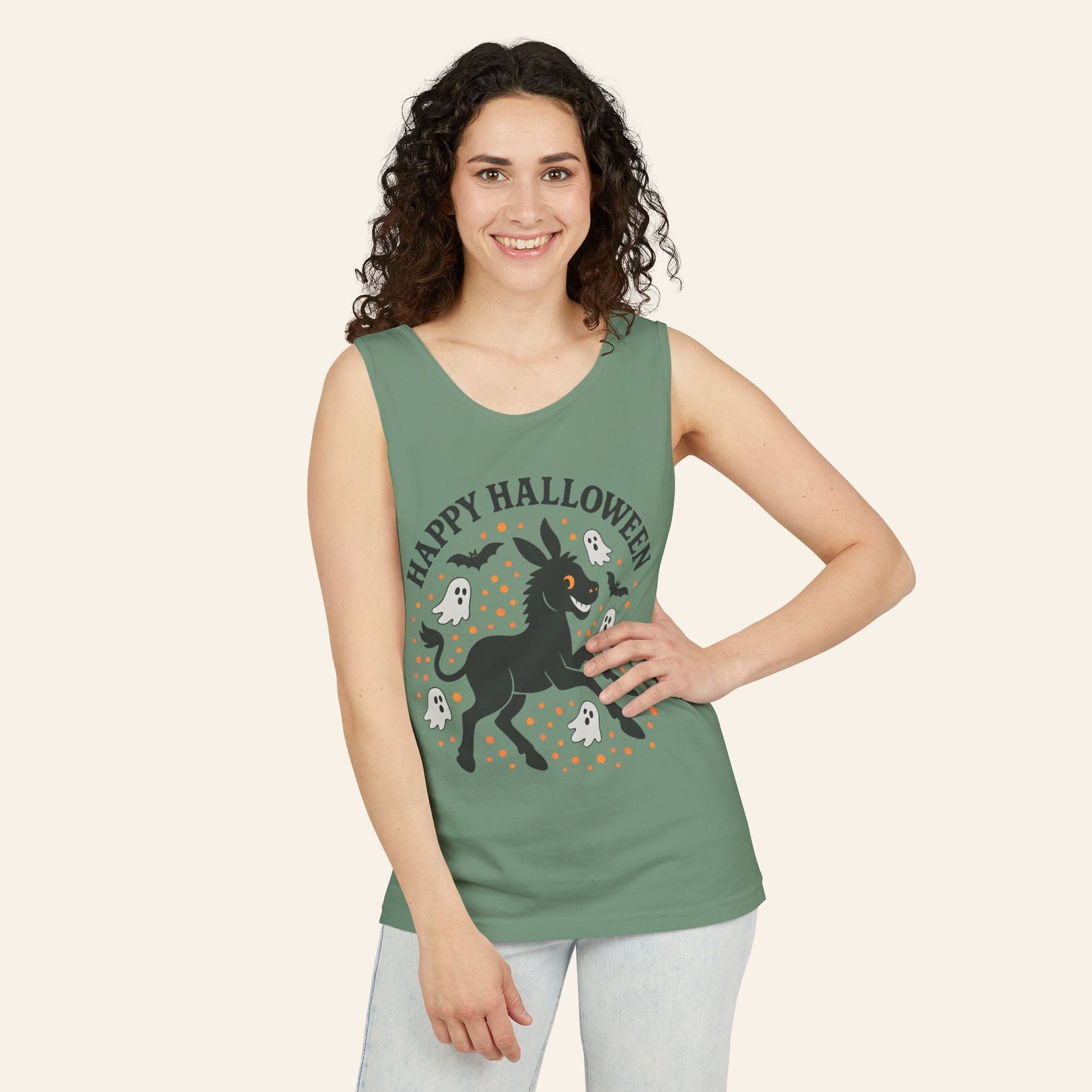Tank Top Happy Halloween Spooky Donkey Tank Top