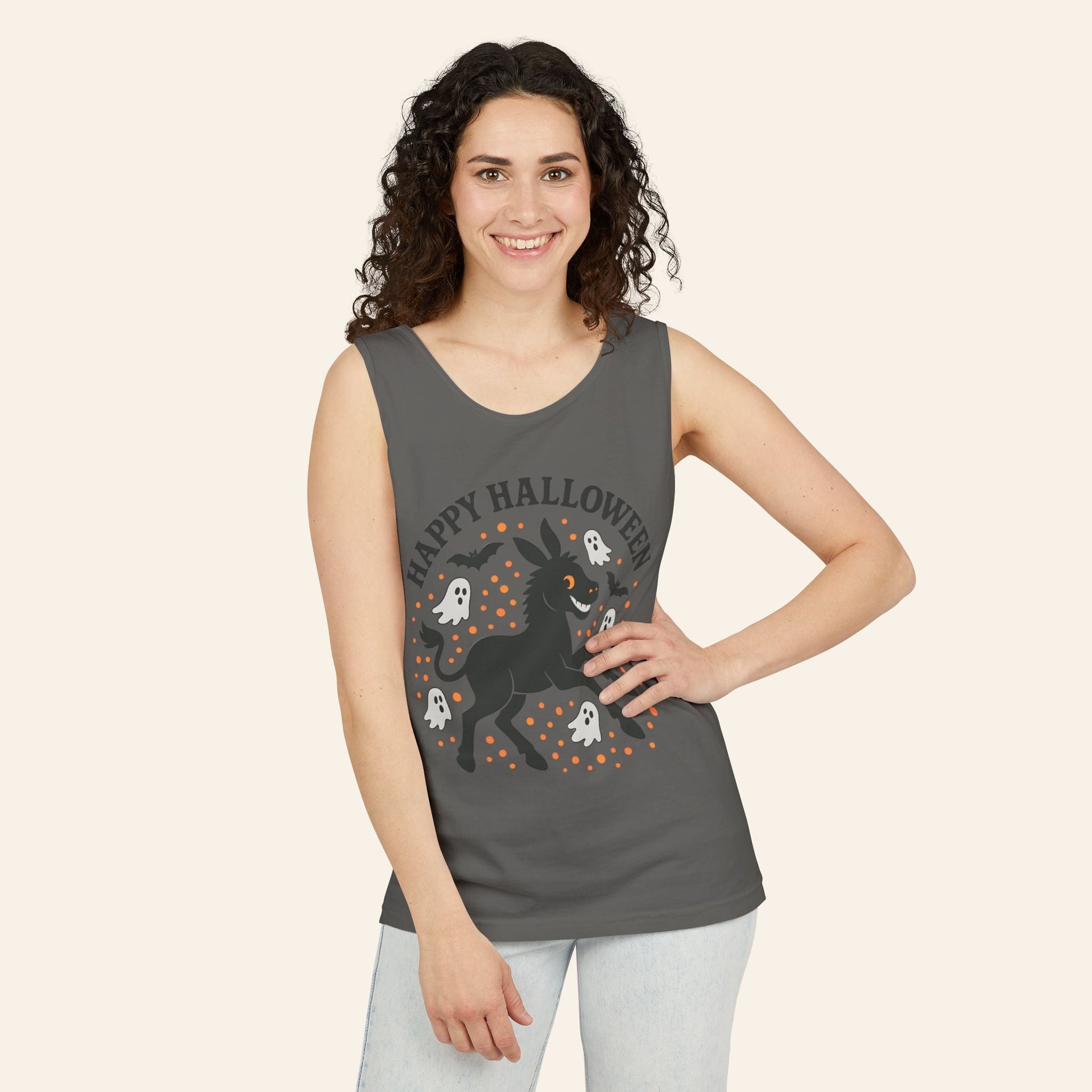 Tank Top Happy Halloween Spooky Donkey Tank Top