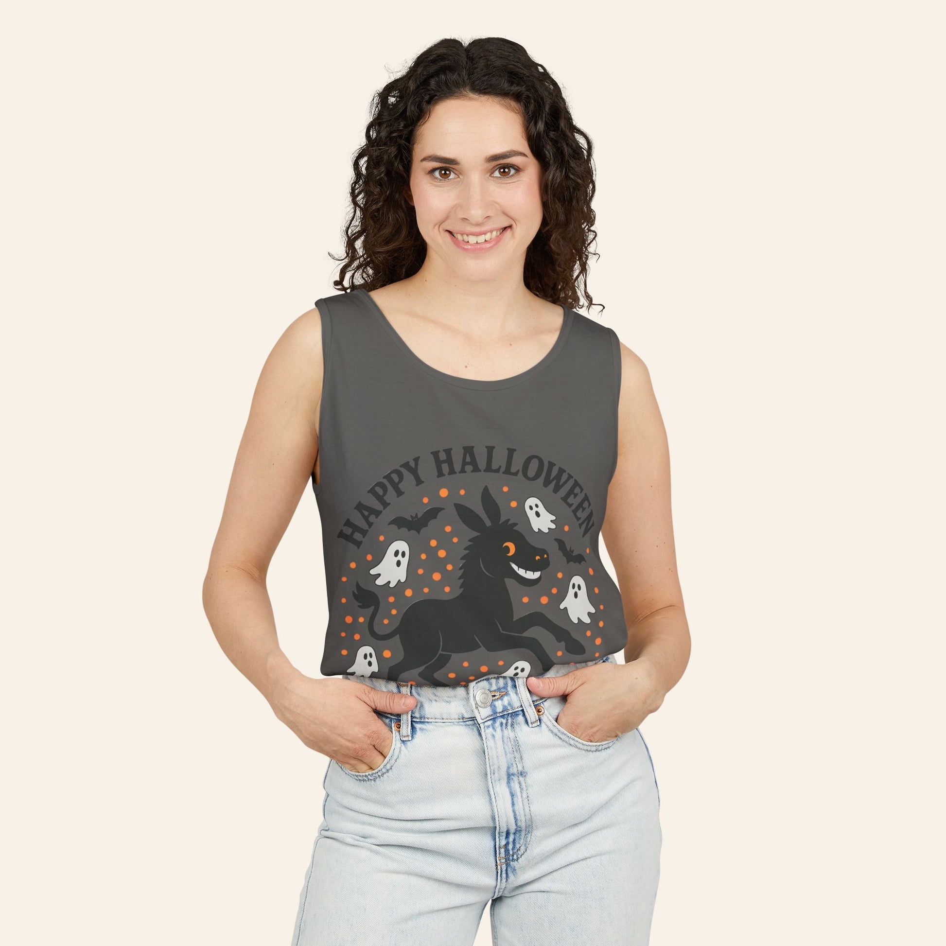 Tank Top Happy Halloween Spooky Donkey Tank Top