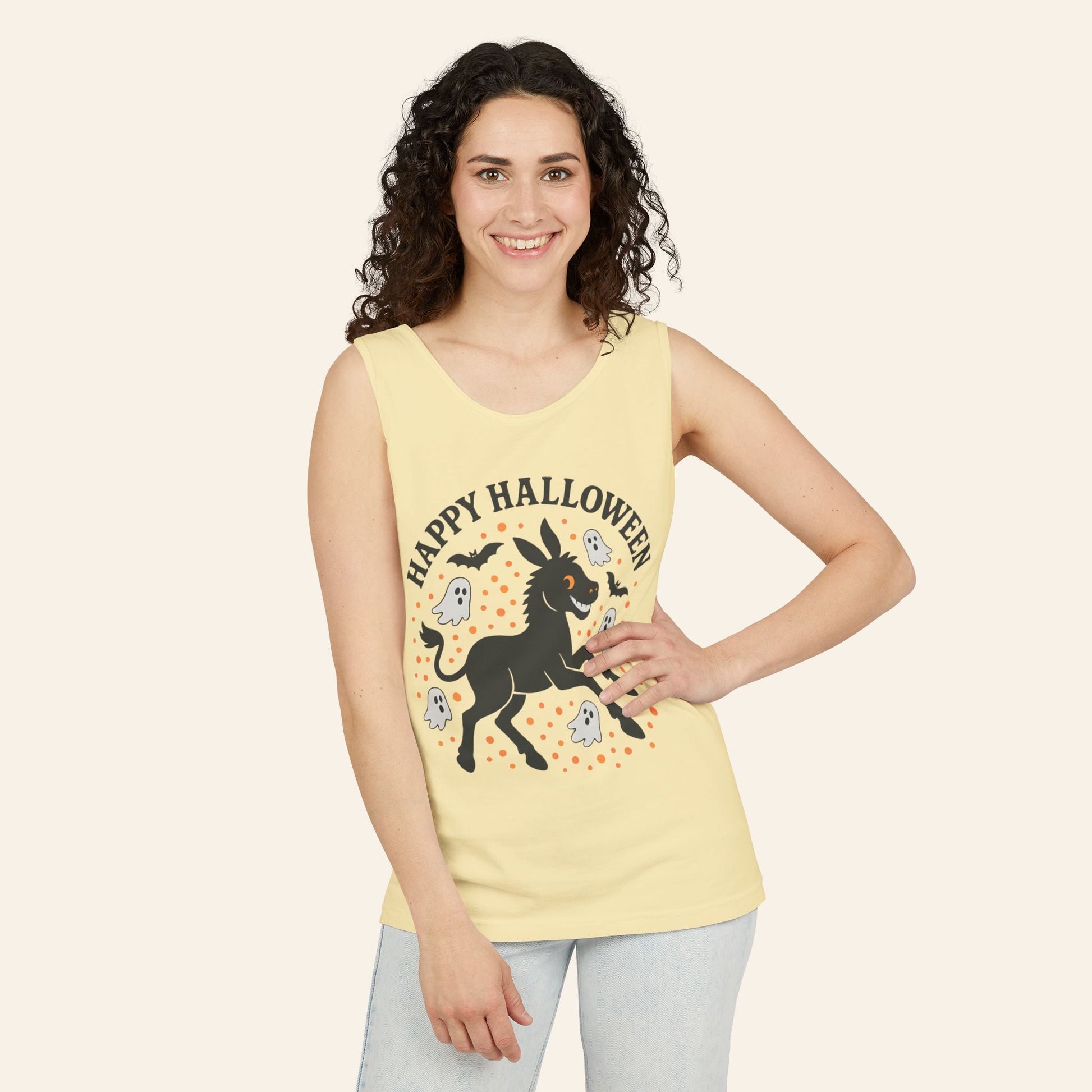 Tank Top Happy Halloween Spooky Donkey Tank Top