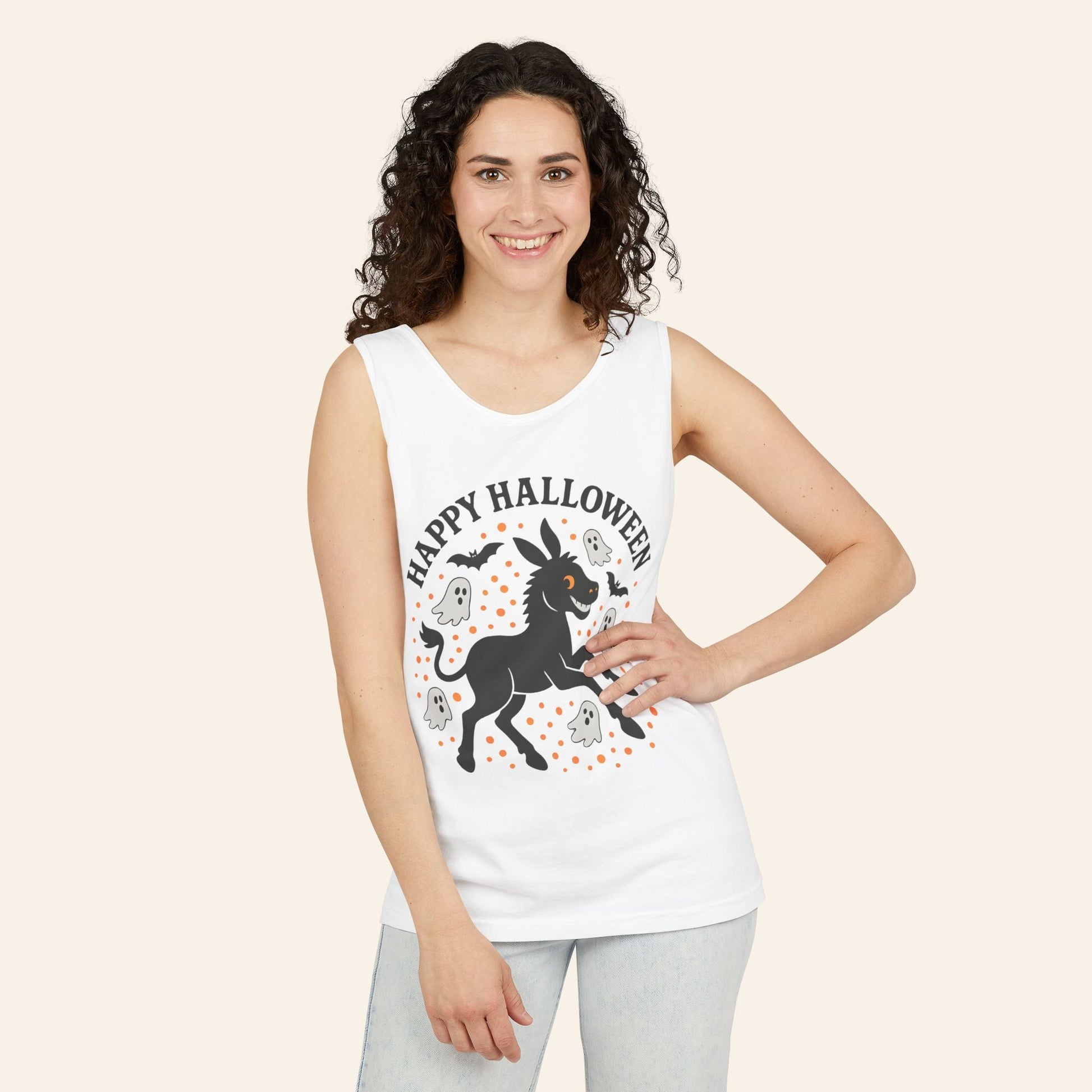 Tank Top Happy Halloween Spooky Donkey Tank Top