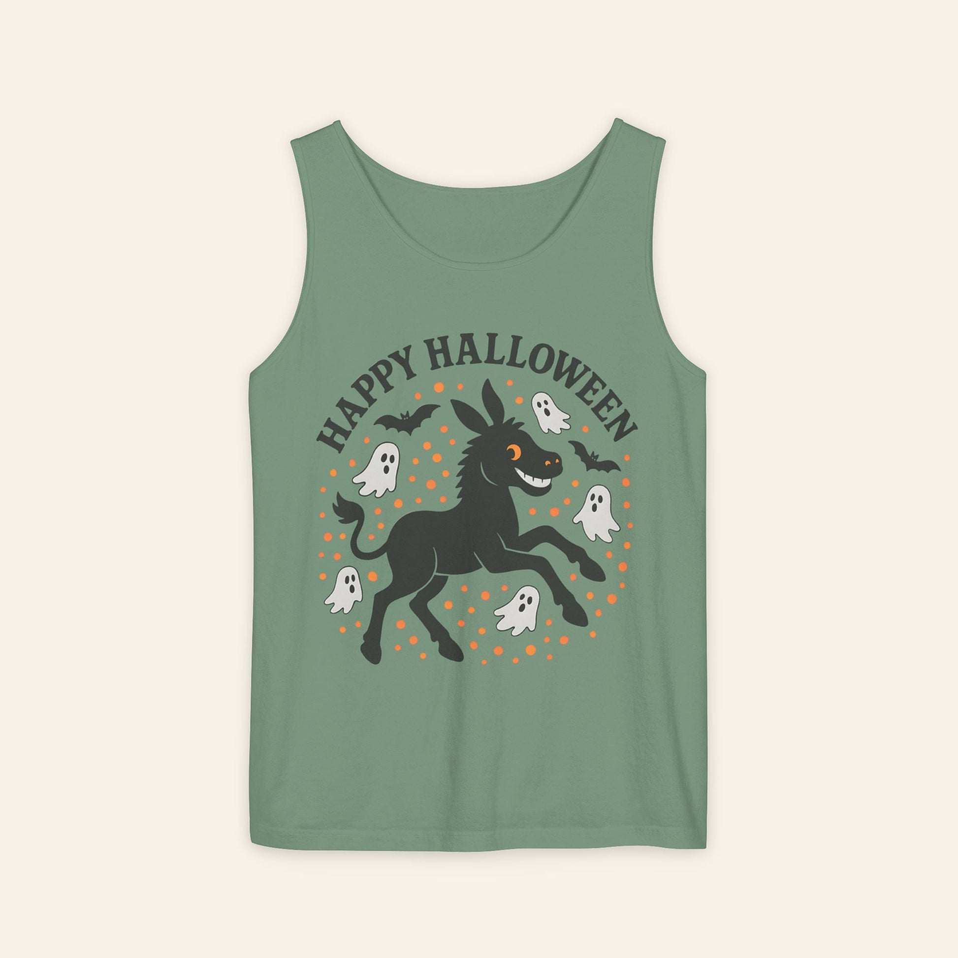 Tank Top Happy Halloween Spooky Donkey Tank Top Light Green / S