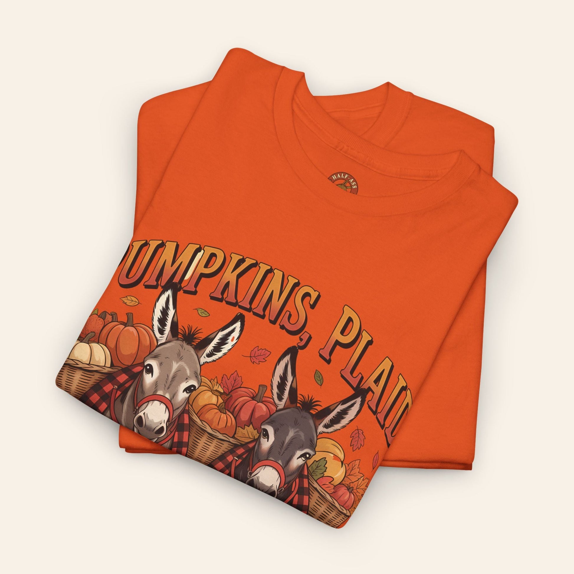 Pumpkins, Plaid, & Pack Burros T-Shirt (Heavy)