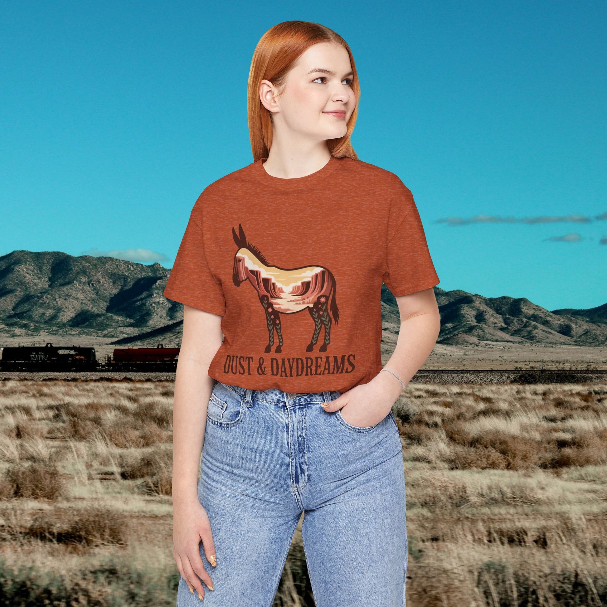 Heather Autumn | Dust & Daydreams — Desert Donkey Jersey T-Shirt | T-Shirt