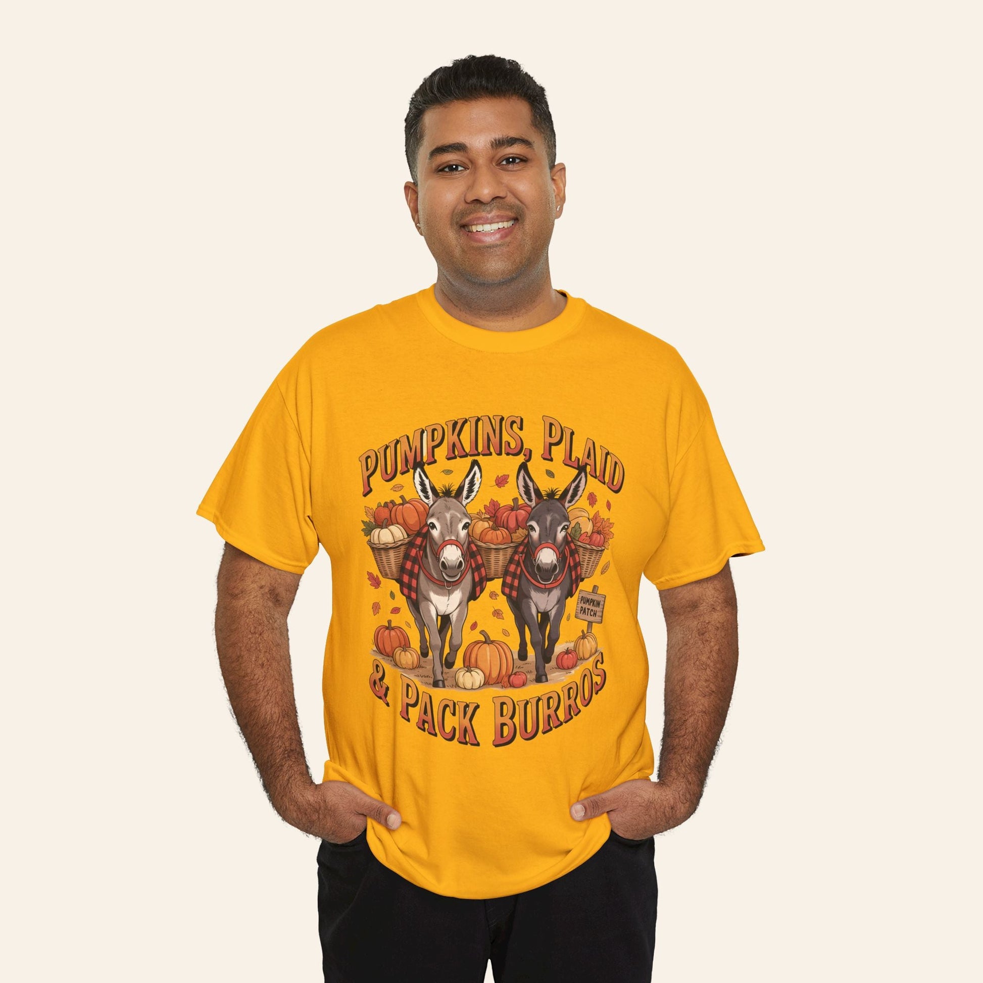 Pumpkins, Plaid, & Pack Burros T-Shirt (Heavy)