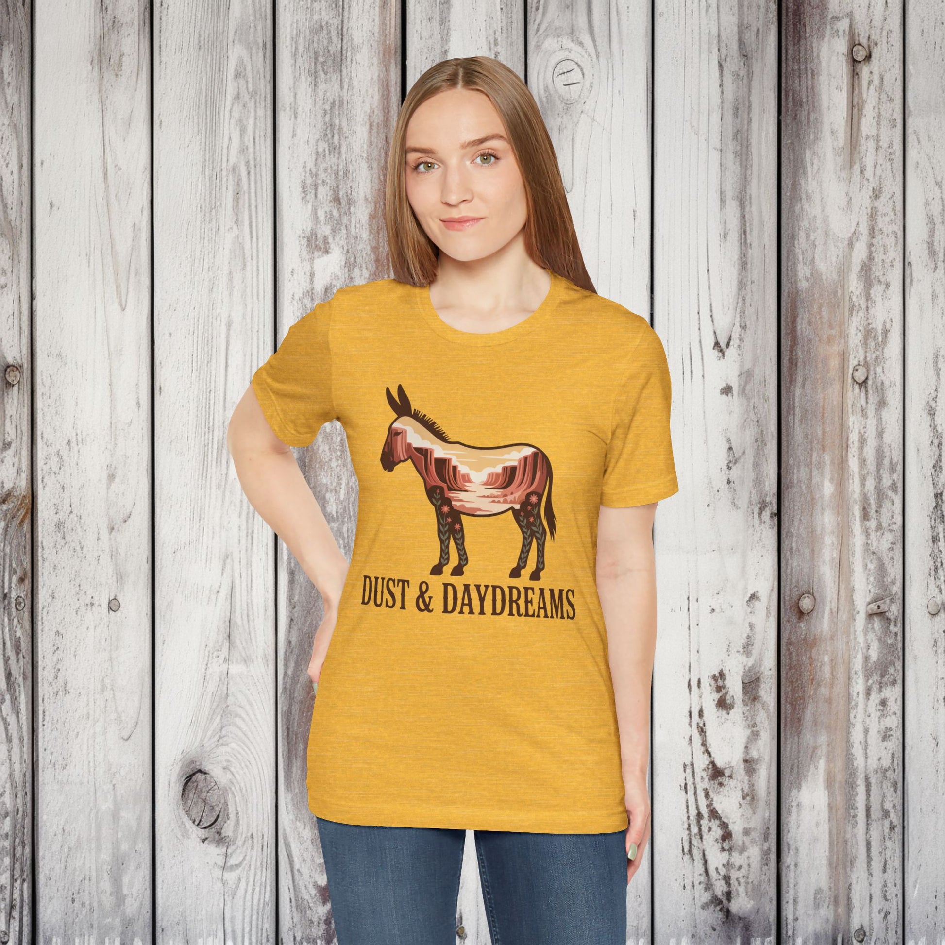 Heather Yellow Gold | Dust & Daydreams — Desert Donkey Jersey T-Shirt | T-Shirt