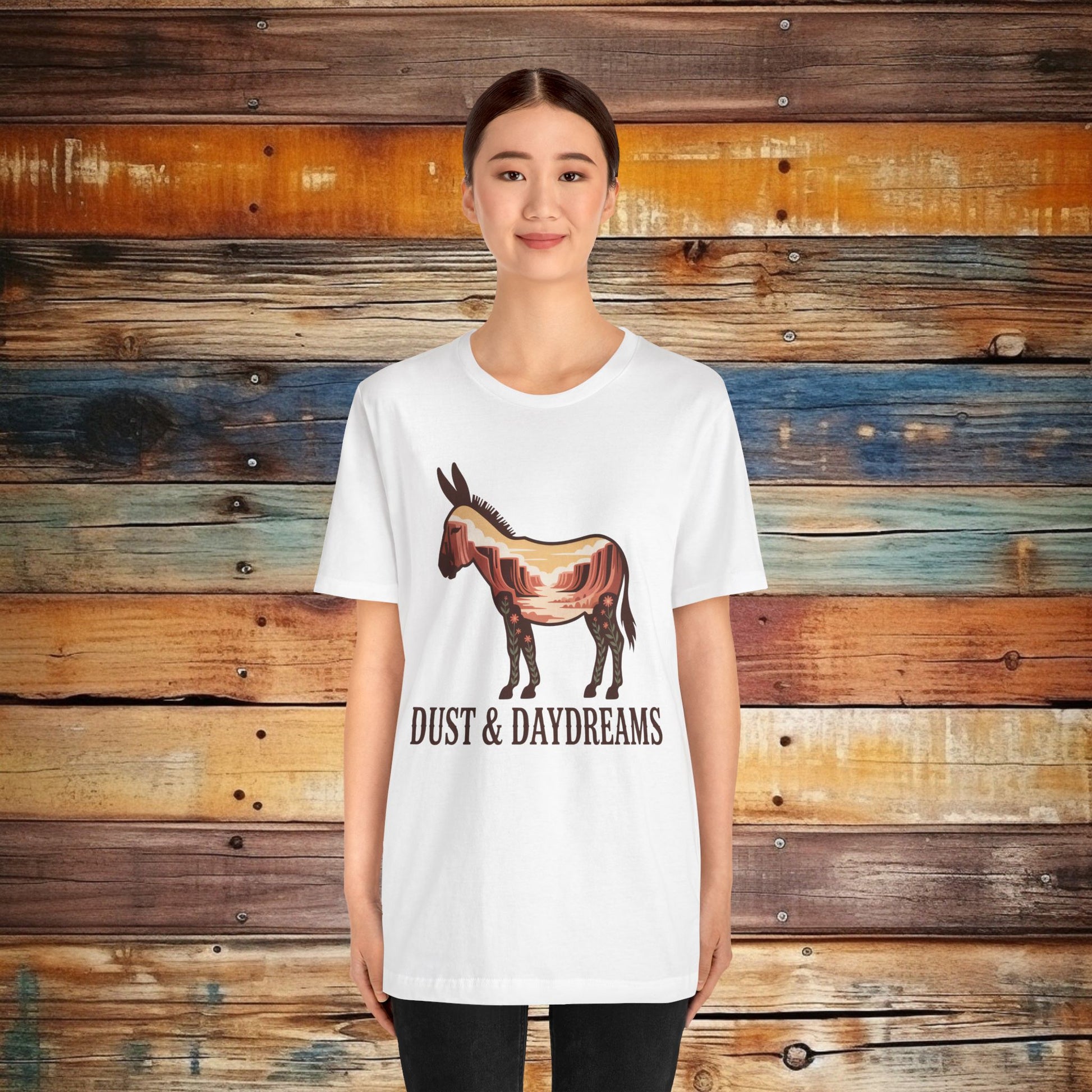 White | Dust & Daydreams — Desert Donkey Jersey T-Shirt | T-Shirt