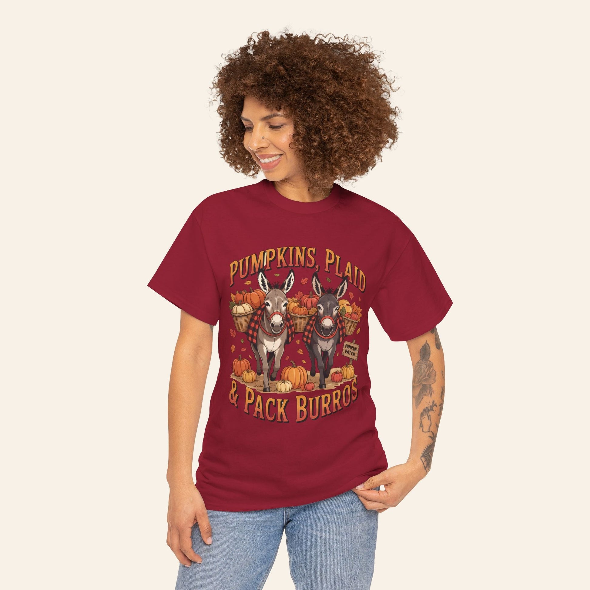 Pumpkins, Plaid, & Pack Burros T-Shirt (Heavy)