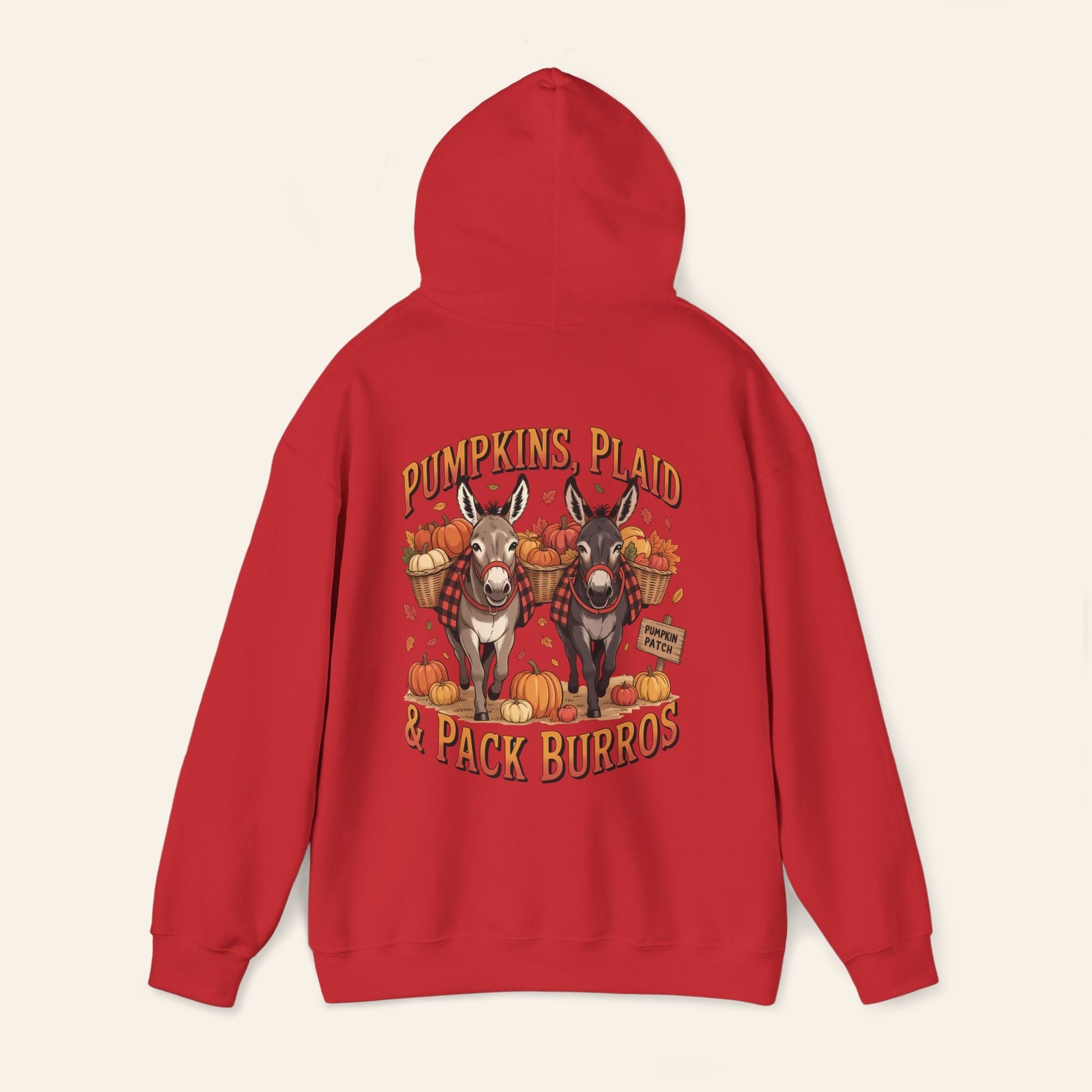 Pumpkins, Plaid & Pack Burros Hoodie