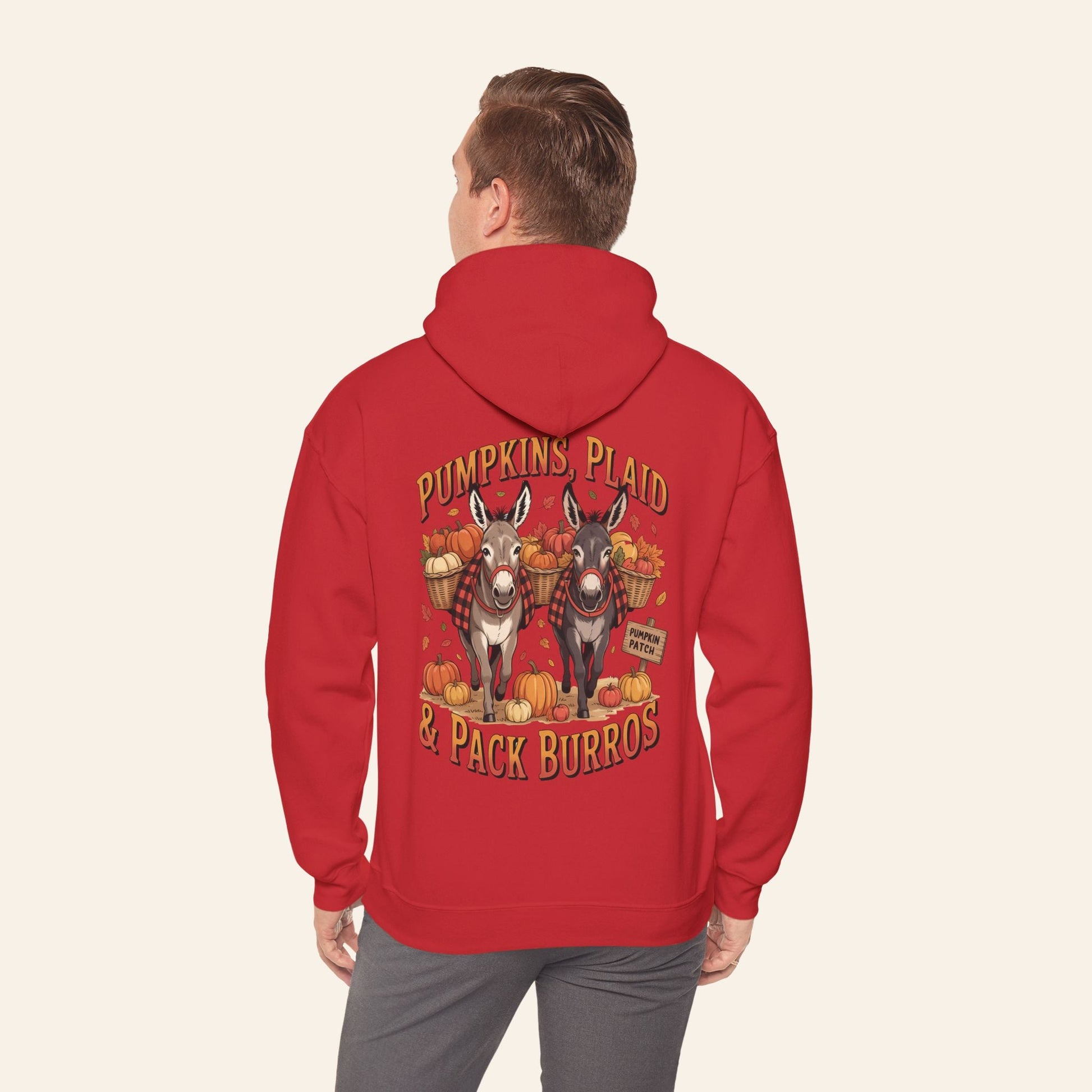Pumpkins, Plaid & Pack Burros Hoodie