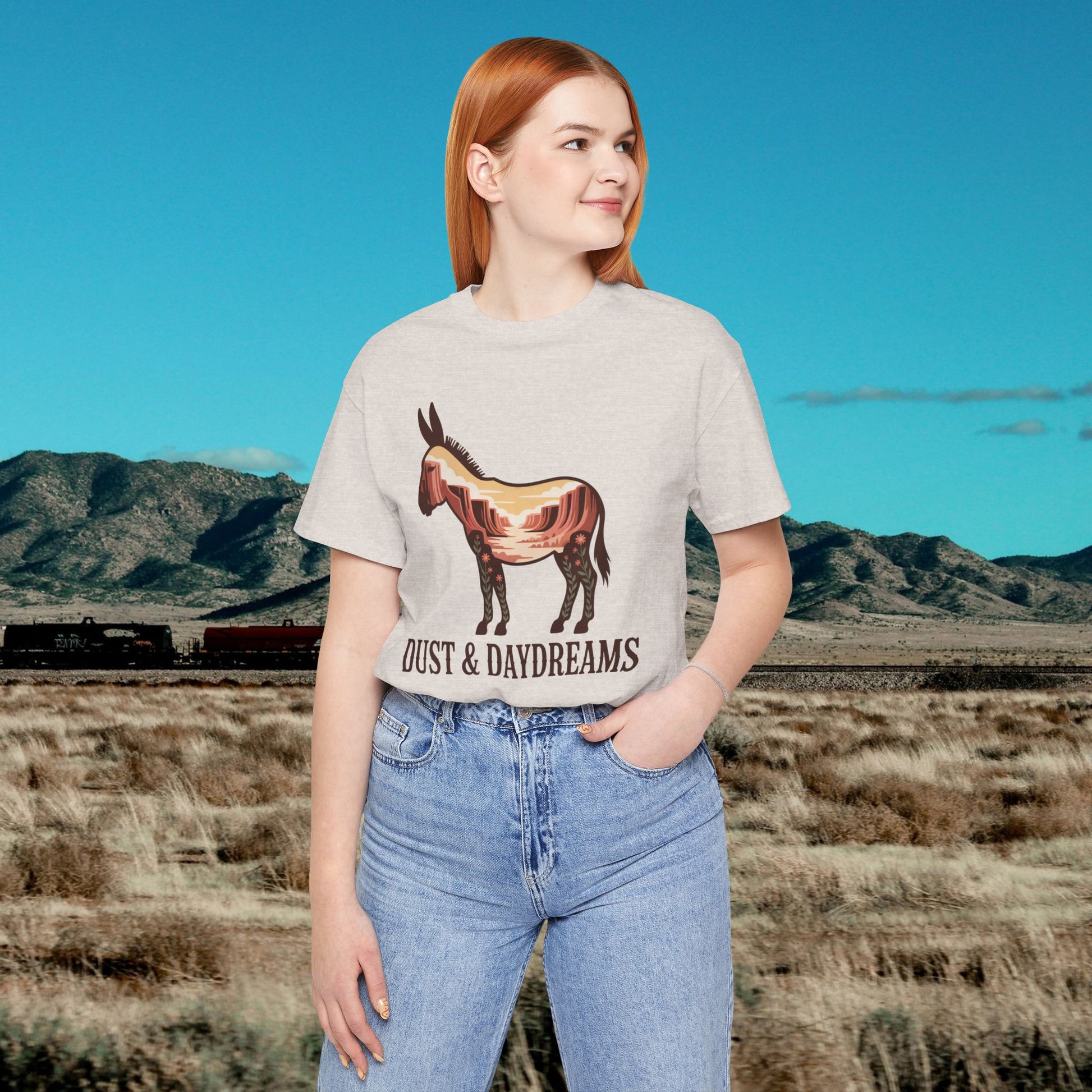 Heather Dust | Dust & Daydreams — Desert Donkey Jersey T-Shirt | T-Shirt
