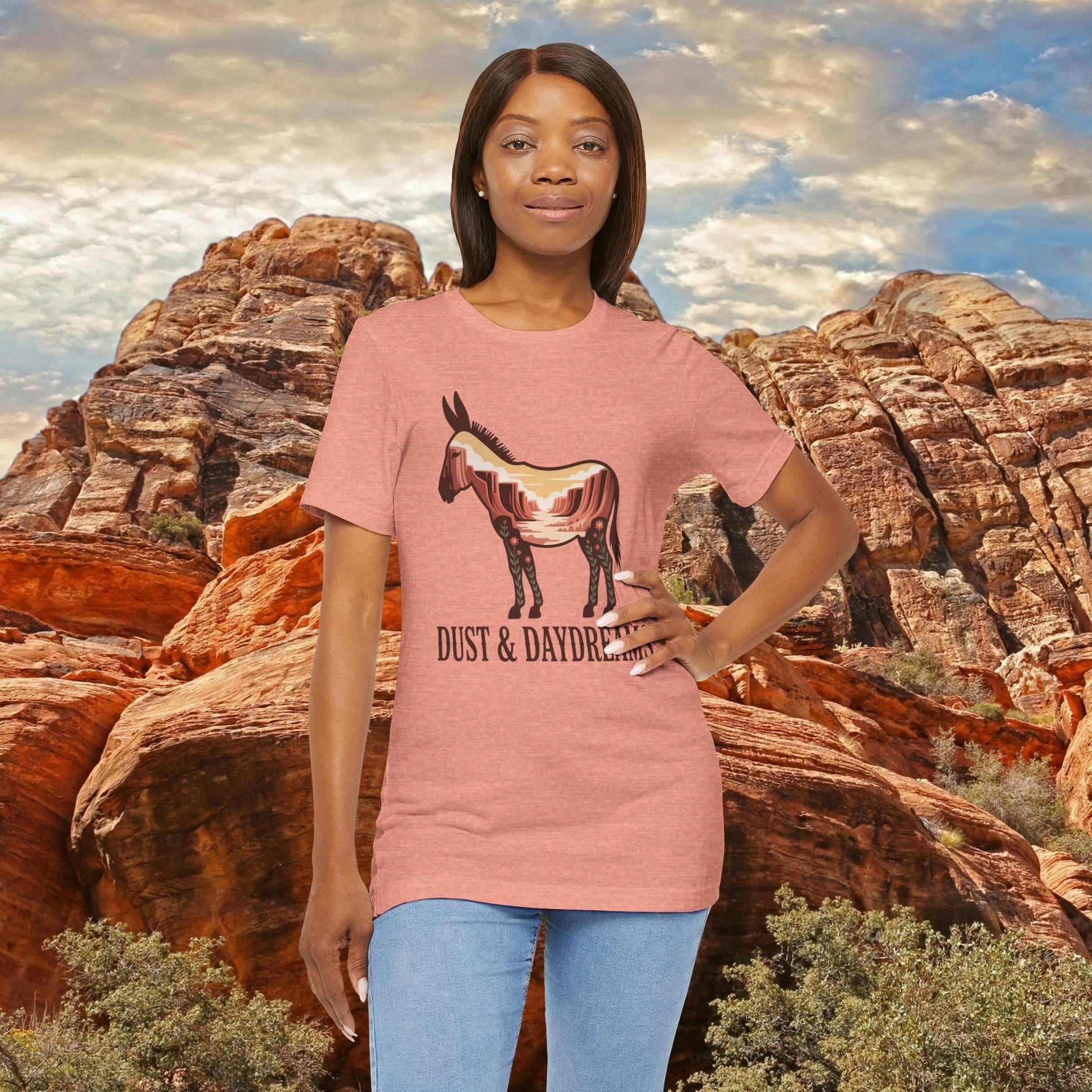 Heather Sunset | Dust & Daydreams — Desert Donkey Jersey T-Shirt | T-Shirt