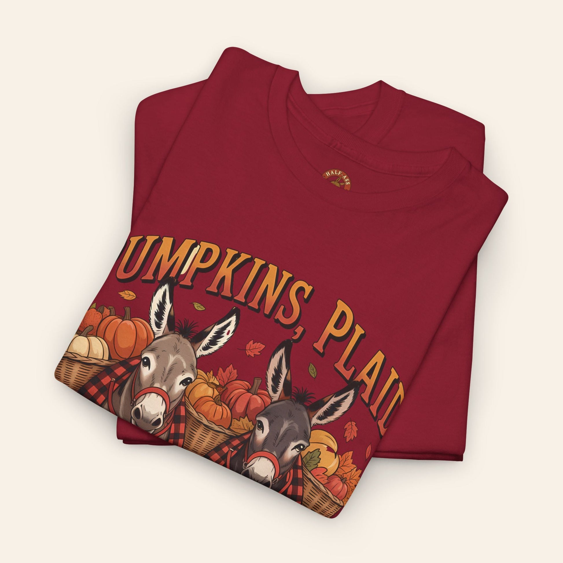 Pumpkins, Plaid, & Pack Burros T-Shirt (Heavy)