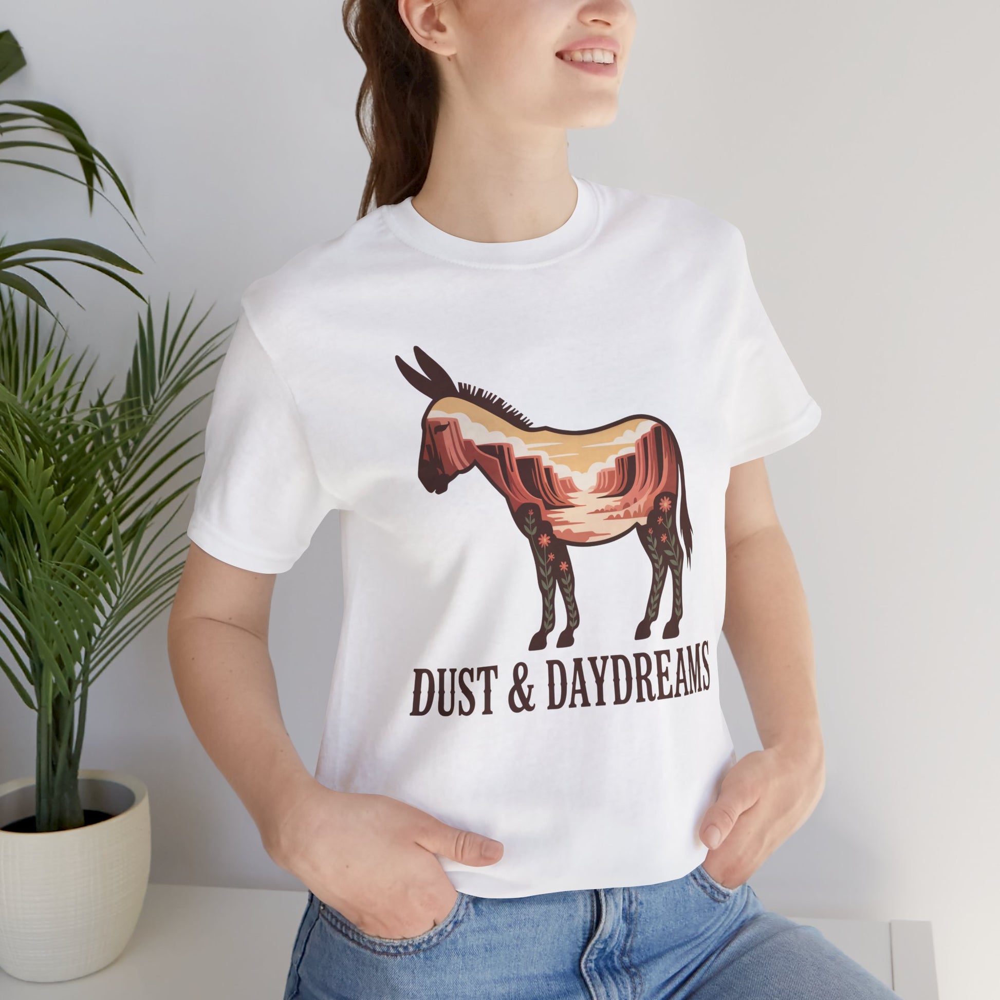 White | Dust & Daydreams — Desert Donkey Jersey T-Shirt | T-Shirt