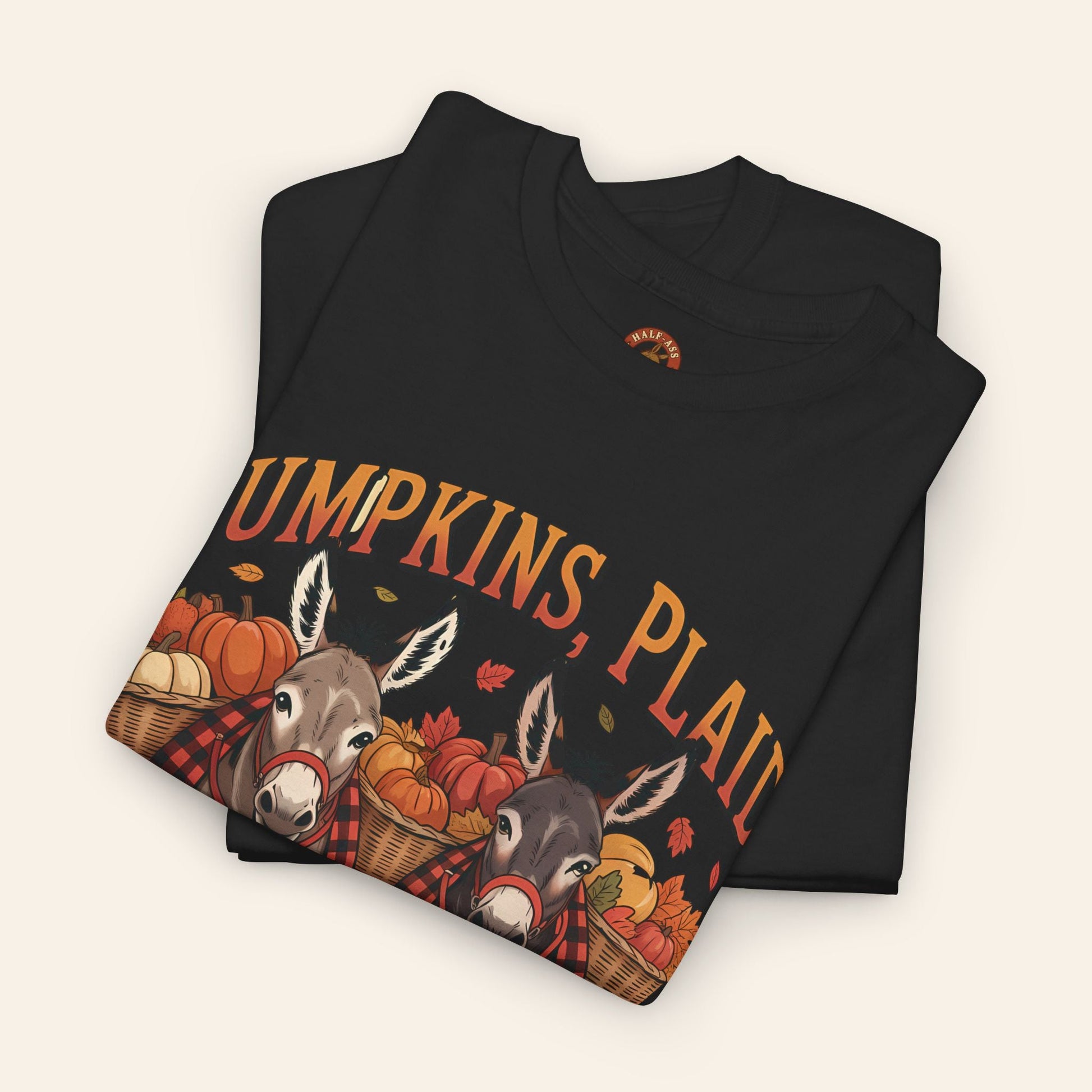 Pumpkins, Plaid, & Pack Burros T-Shirt (Heavy)