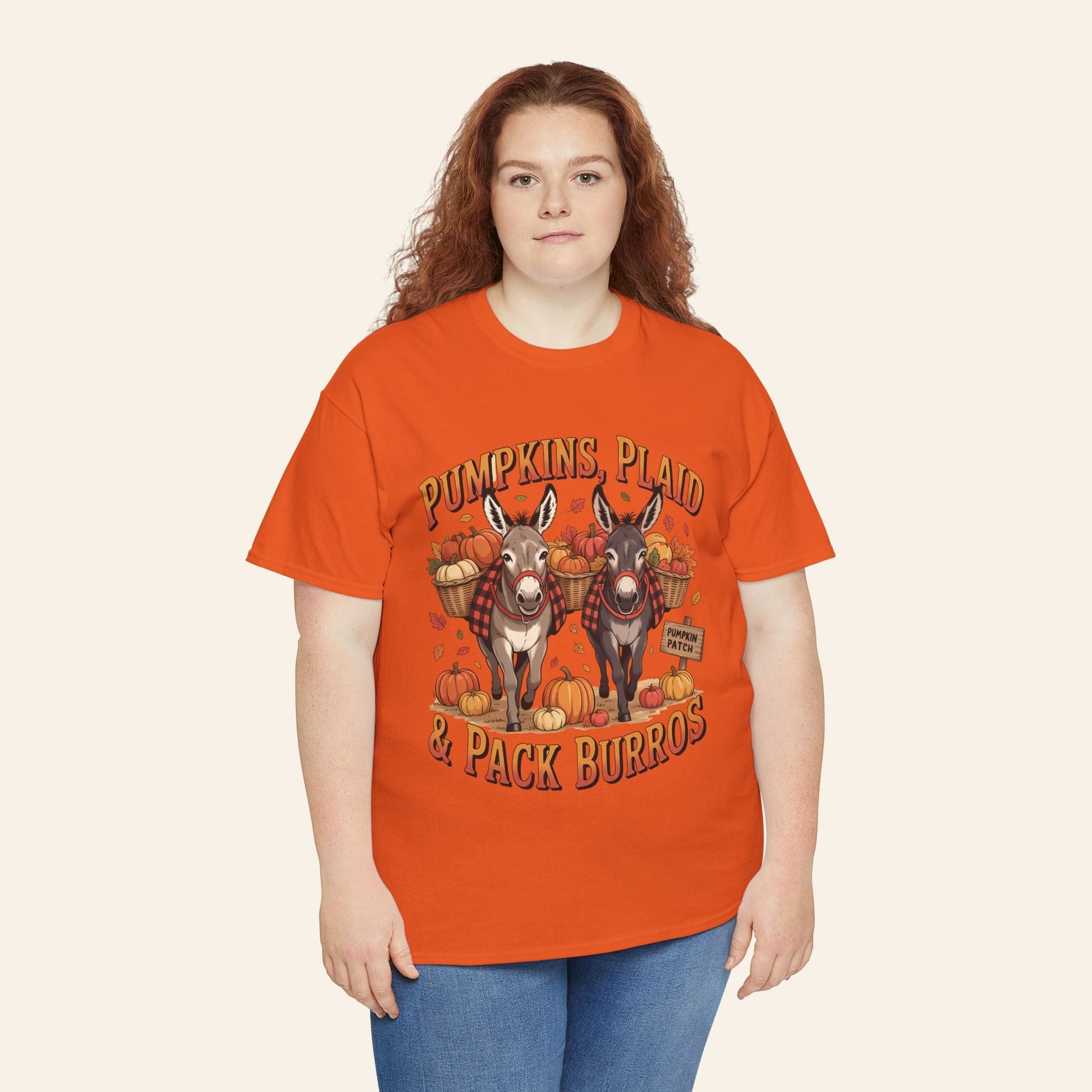 Pumpkins, Plaid, & Pack Burros T-Shirt (Heavy)