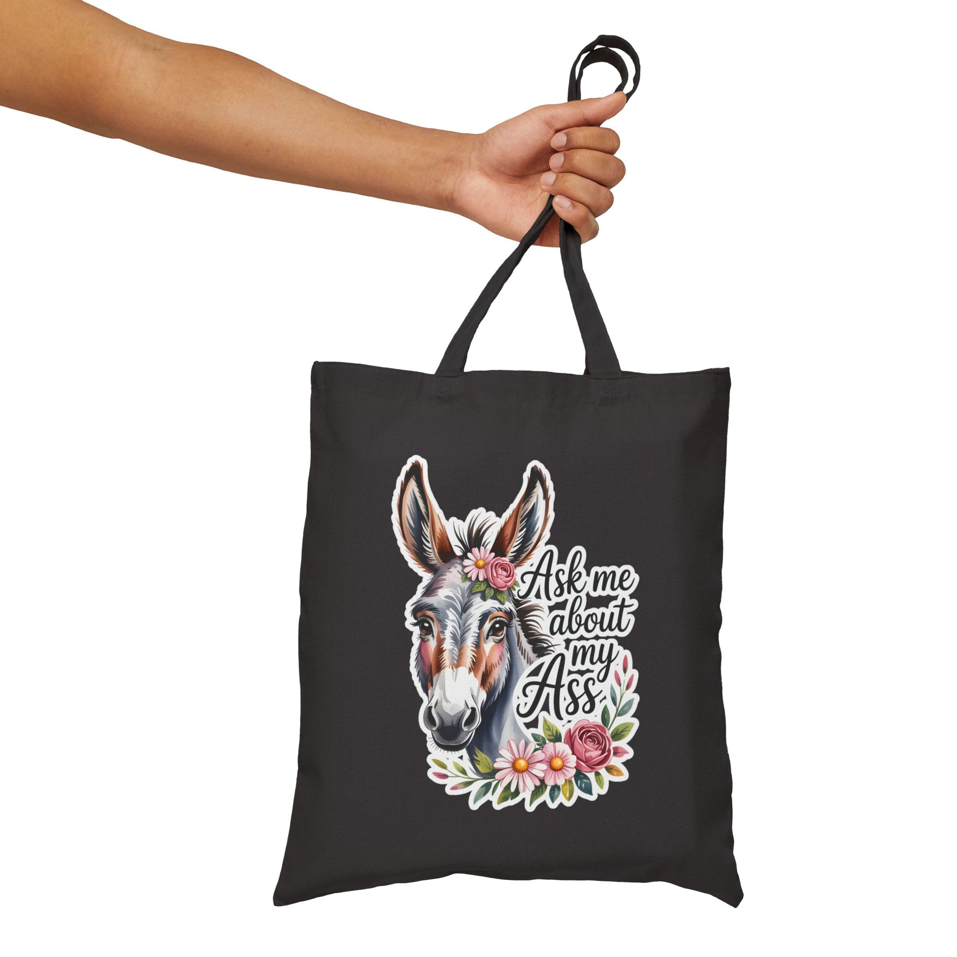 Ask Me About My Ass Floral Tote Bag