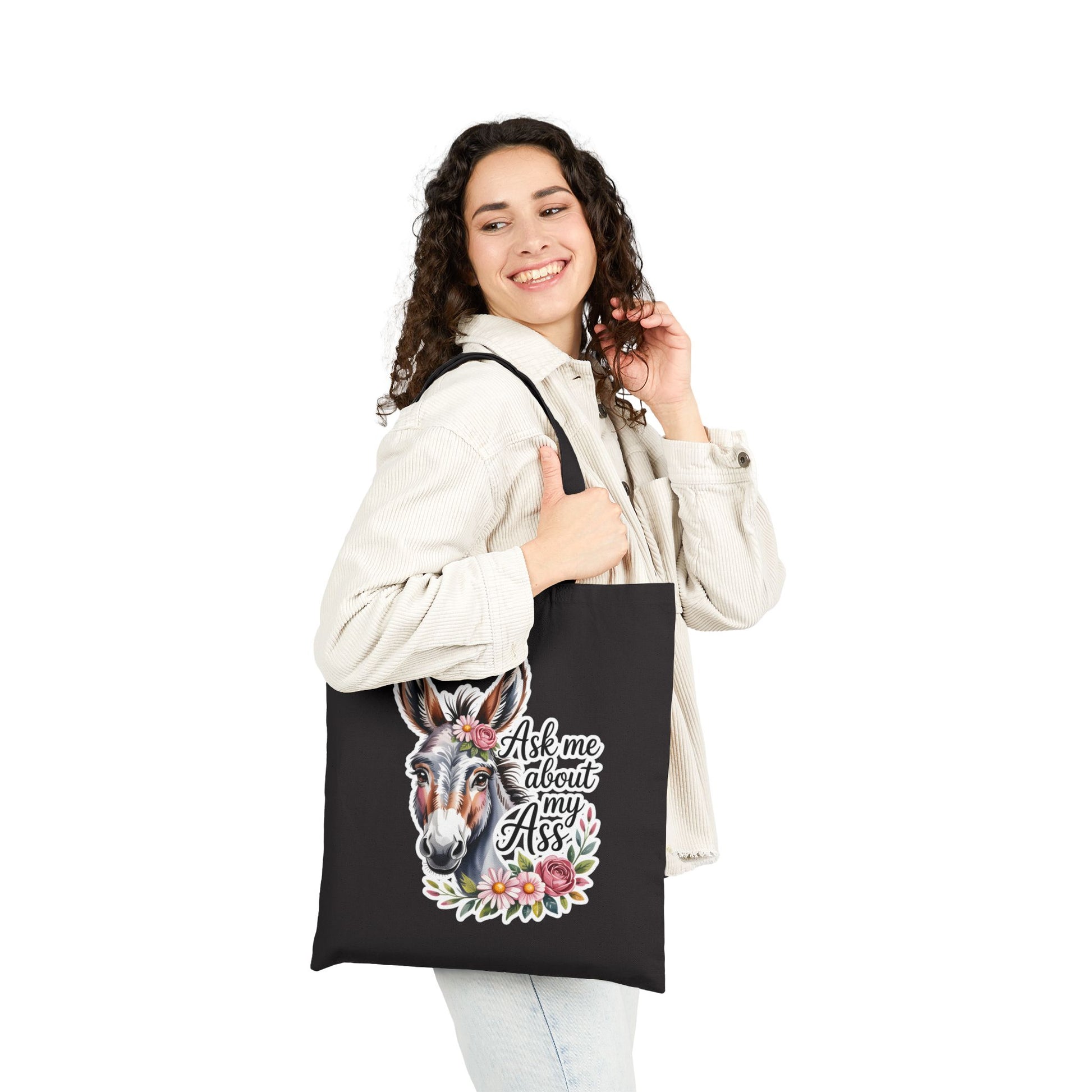 Ask Me About My Ass Floral Tote Bag