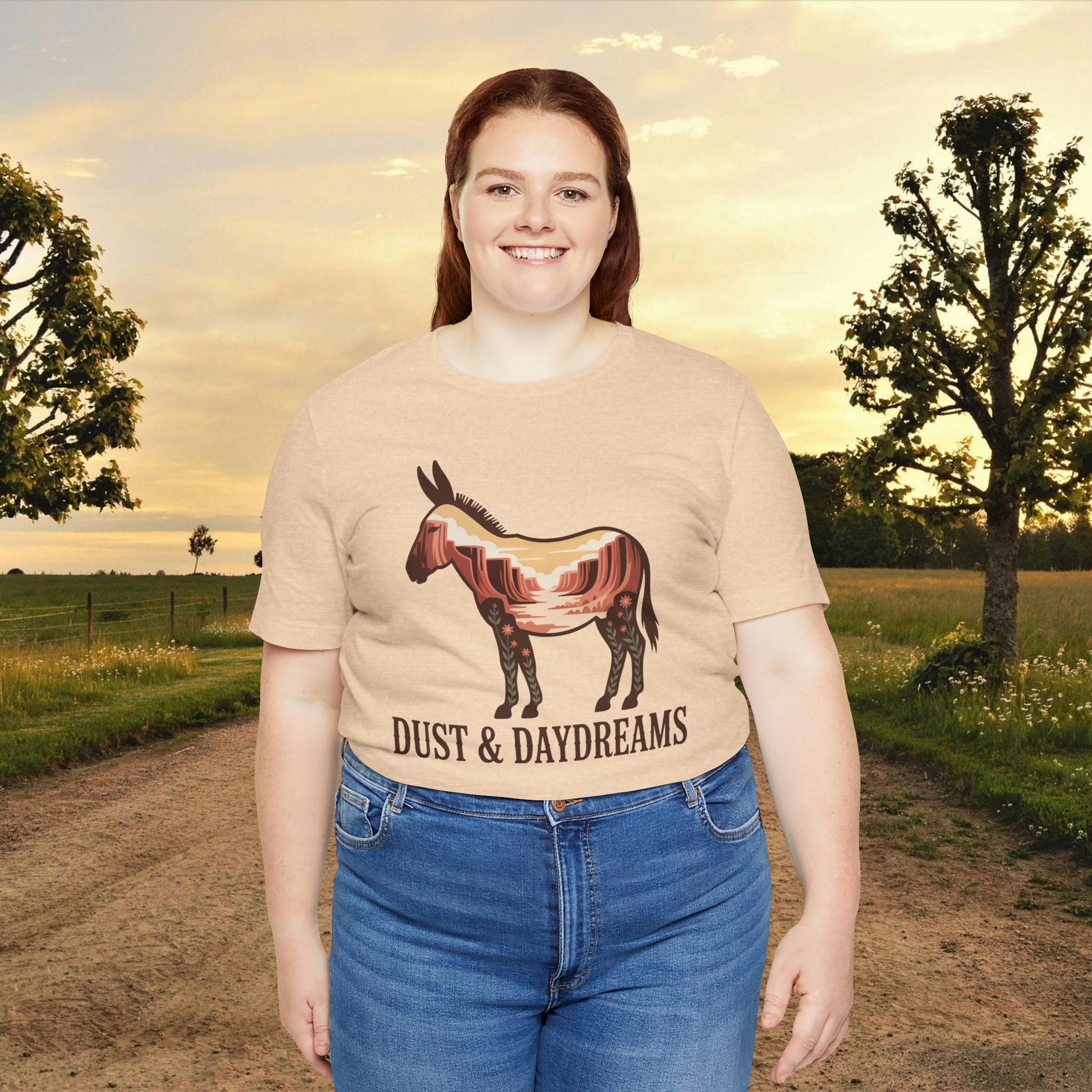 Heather Dust | Dust & Daydreams — Desert Donkey Jersey T-Shirt | T-Shirt