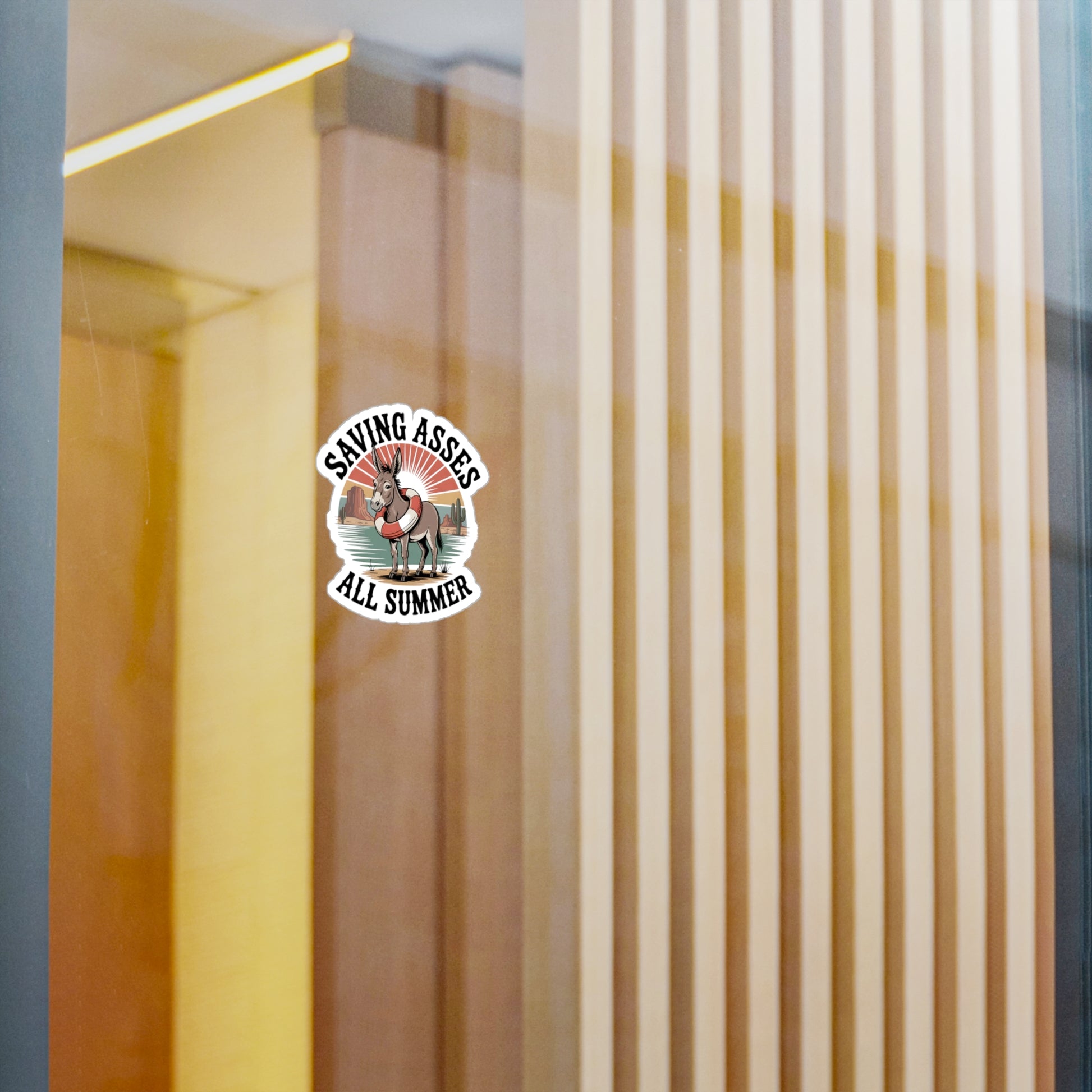 3" x 4" Kiss-Cut Satin | Saving Asses All Summer – Desert Donkey Rescue Sticker | Stickers
