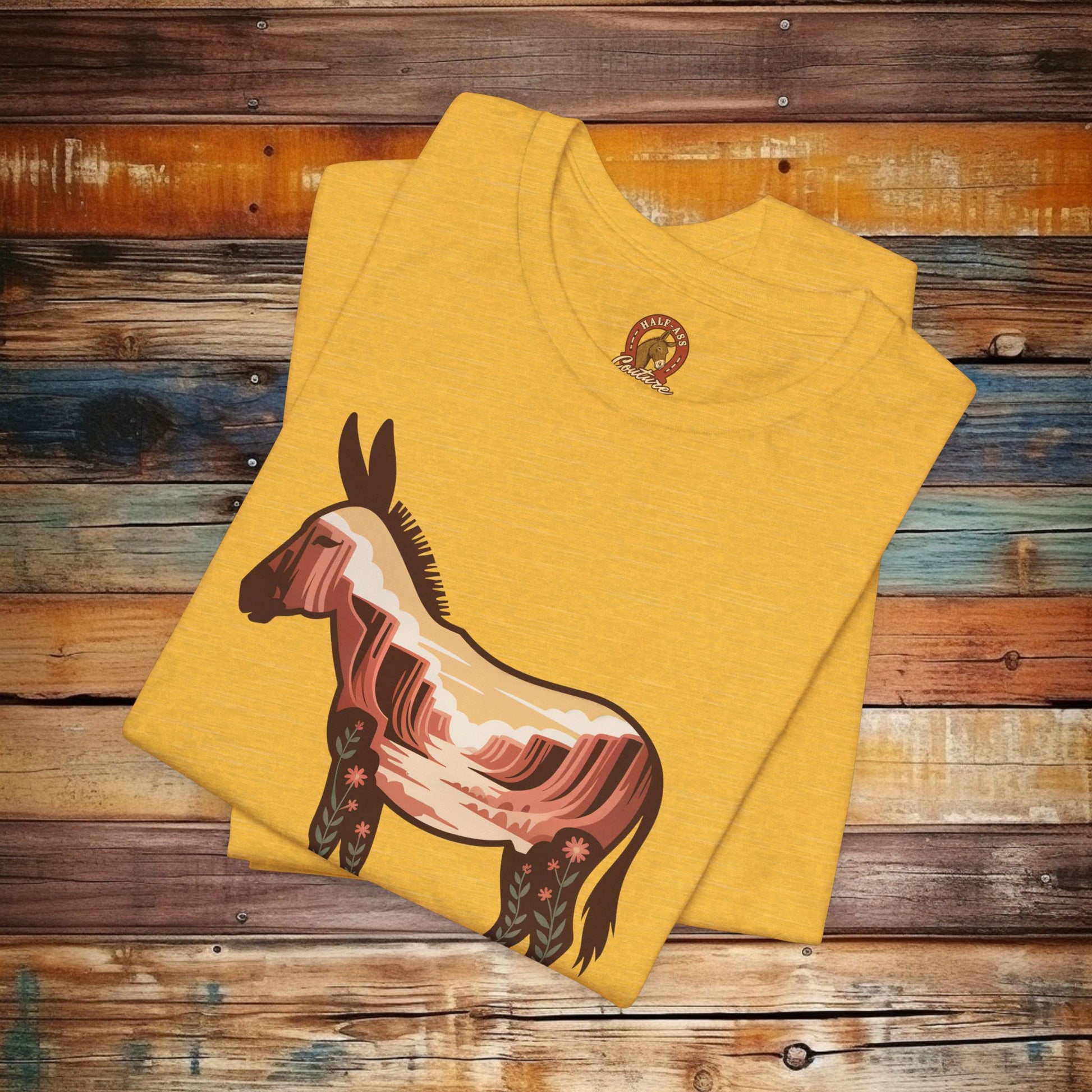 Heather Yellow Gold | Dust & Daydreams — Desert Donkey Jersey T-Shirt | T-Shirt