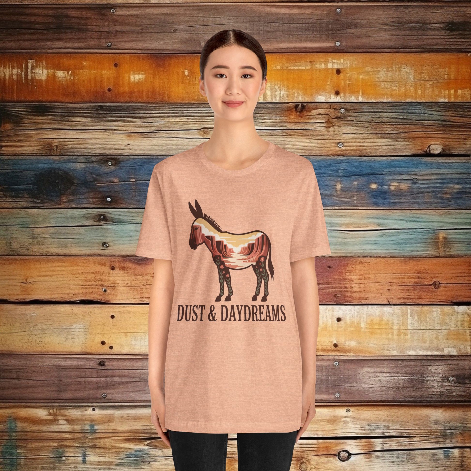 Heather Peach | Dust & Daydreams — Desert Donkey Jersey T-Shirt | T-Shirt