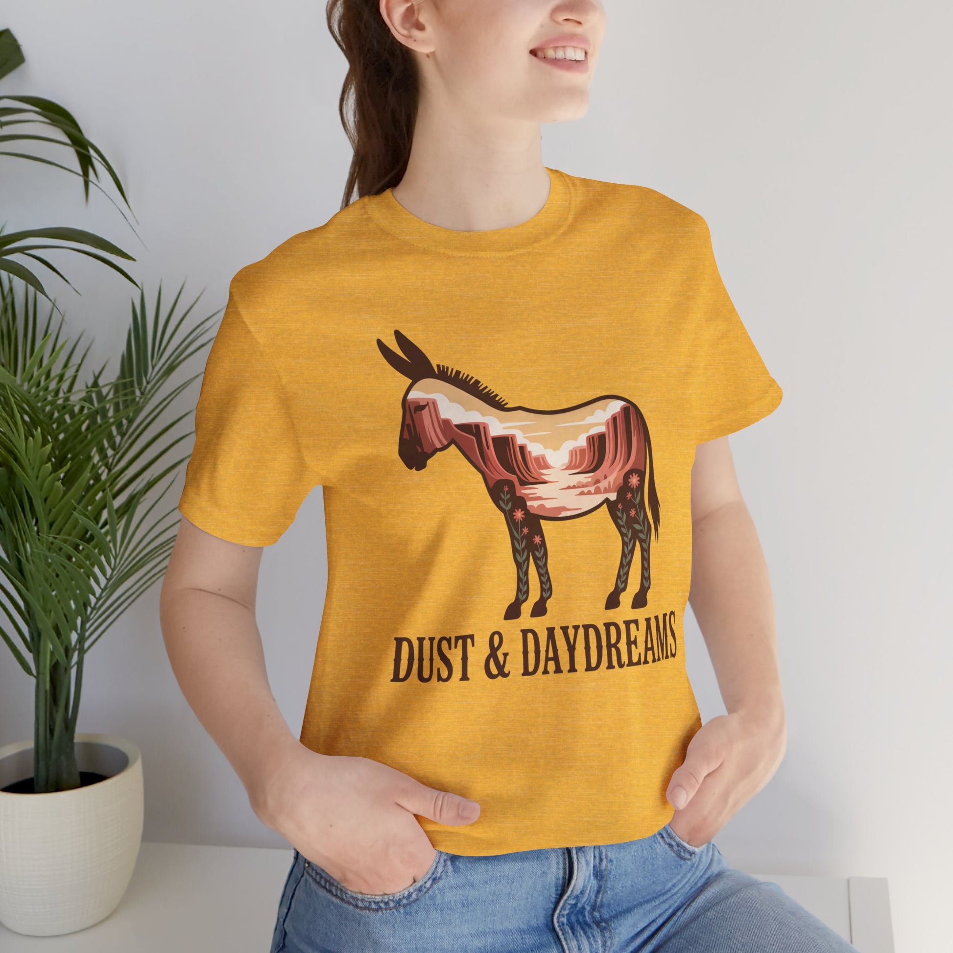 Heather Yellow Gold | Dust & Daydreams — Desert Donkey Jersey T-Shirt | T-Shirt