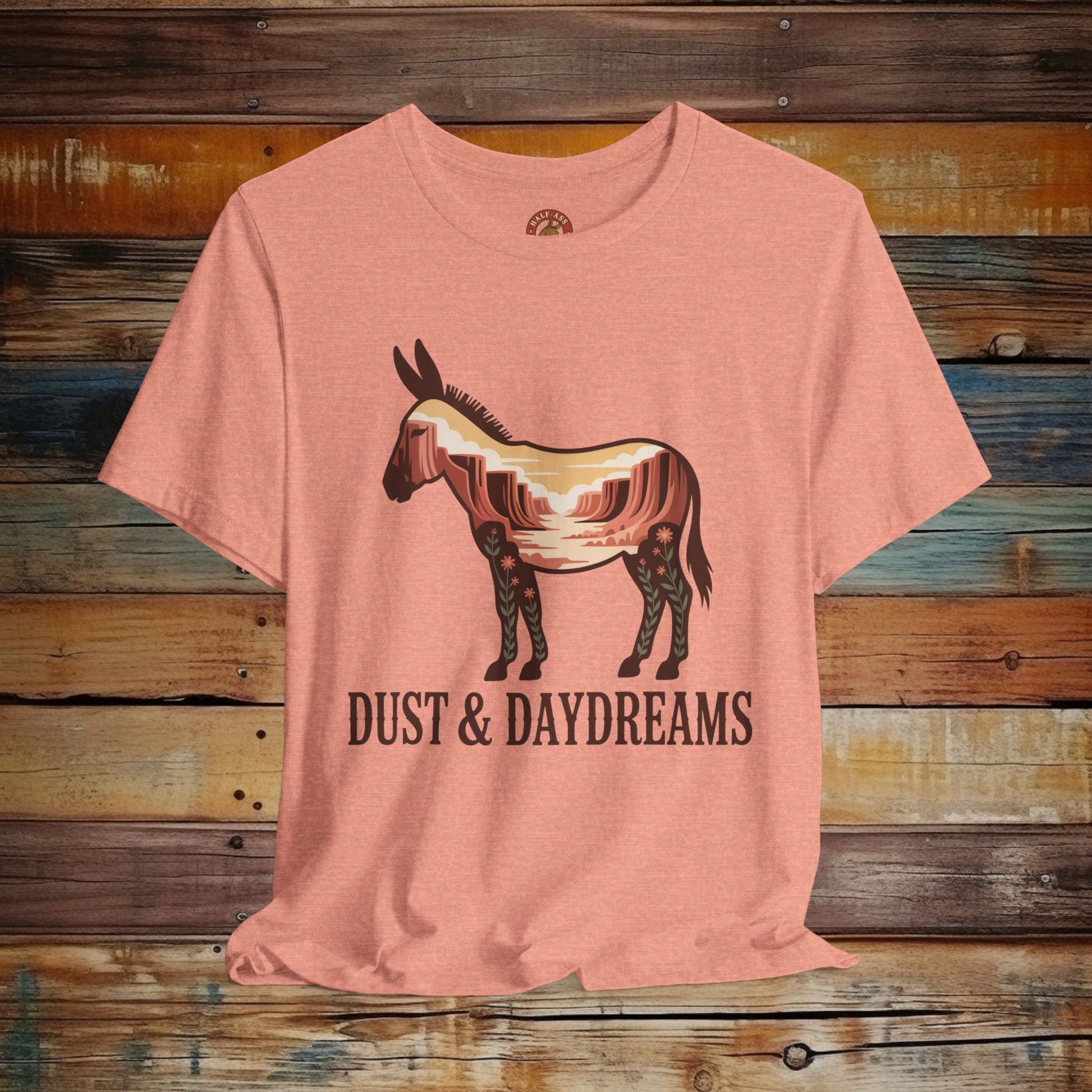 Heather Peach | Dust & Daydreams — Desert Donkey Jersey T-Shirt | T-Shirt