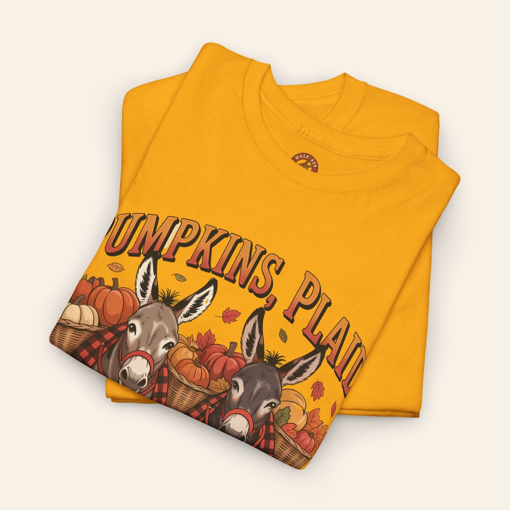 Pumpkins, Plaid, & Pack Burros T-Shirt (Heavy)